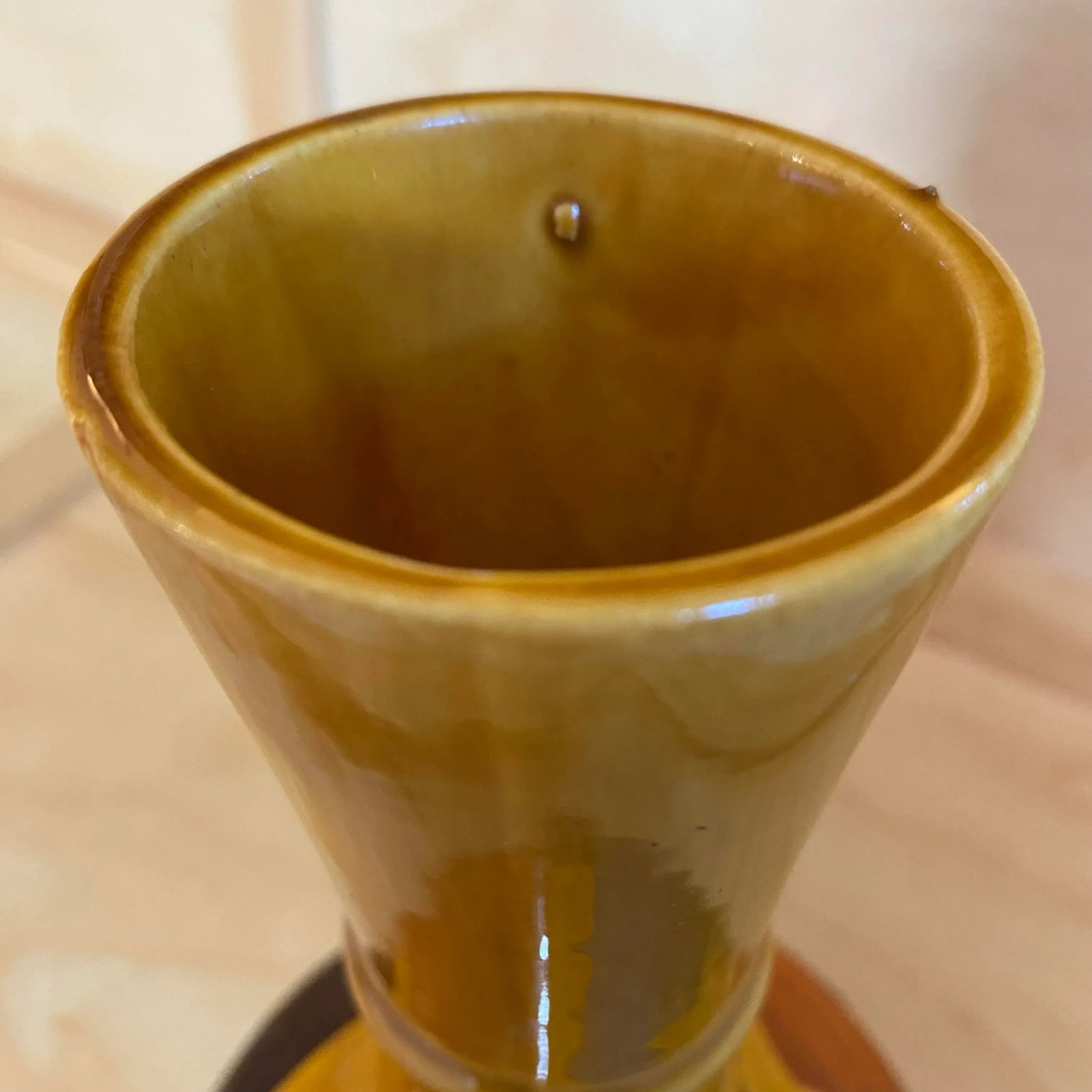 1970's Royal Haeger Yellow Earth Wrap Vase - Unsigned - 10