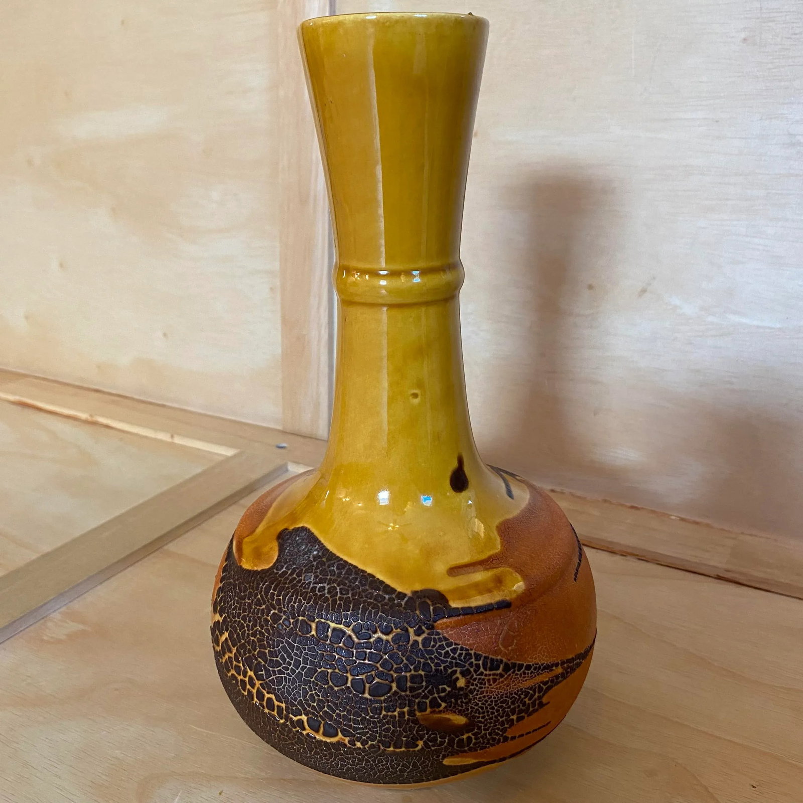 1970's Royal Haeger Yellow Earth Wrap Vase - Unsigned - 3