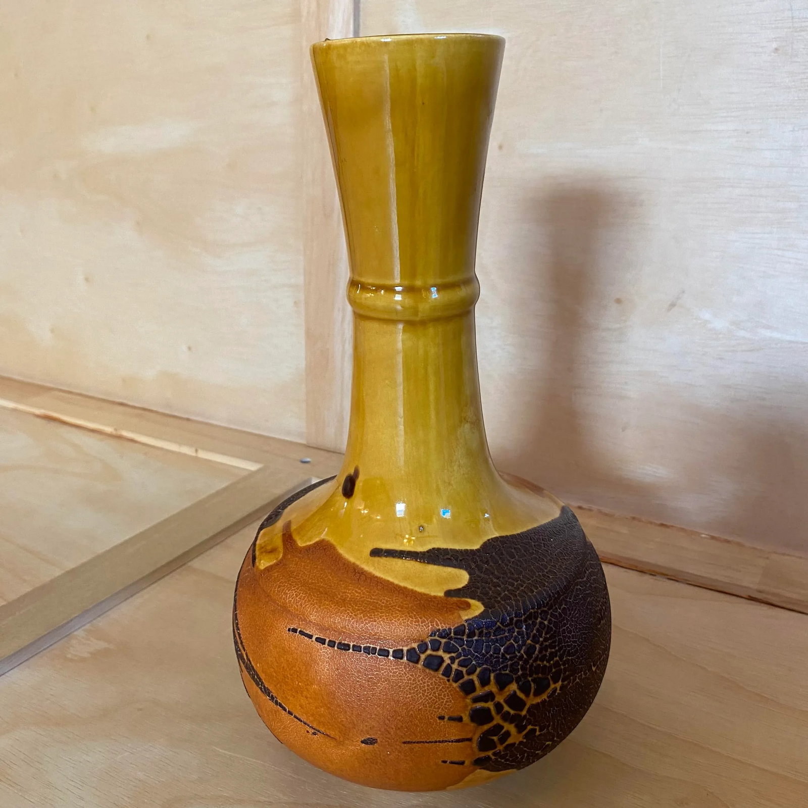 1970's Royal Haeger Yellow Earth Wrap Vase - Unsigned - 4