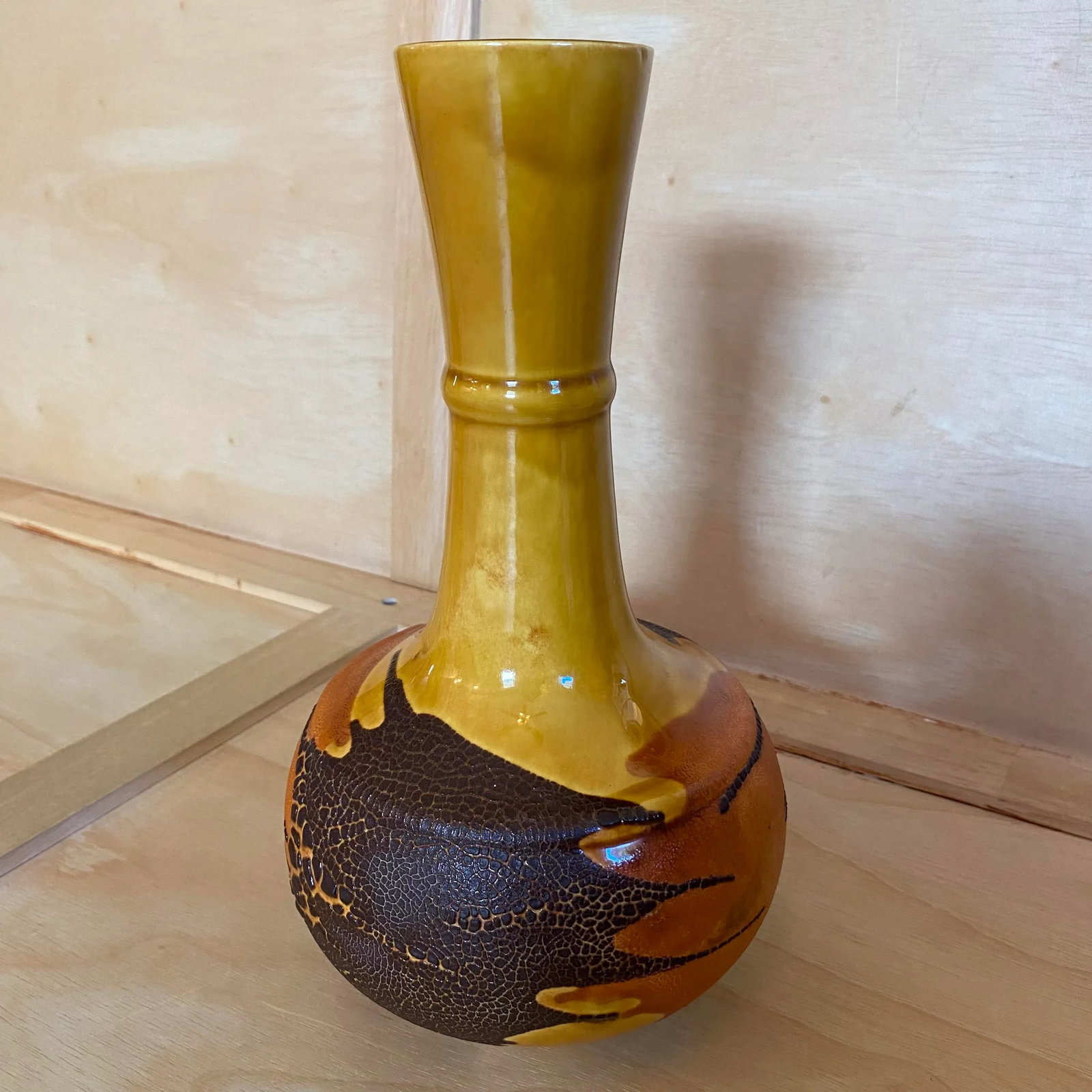 1970's Royal Haeger Yellow Earth Wrap Vase - Unsigned - 5