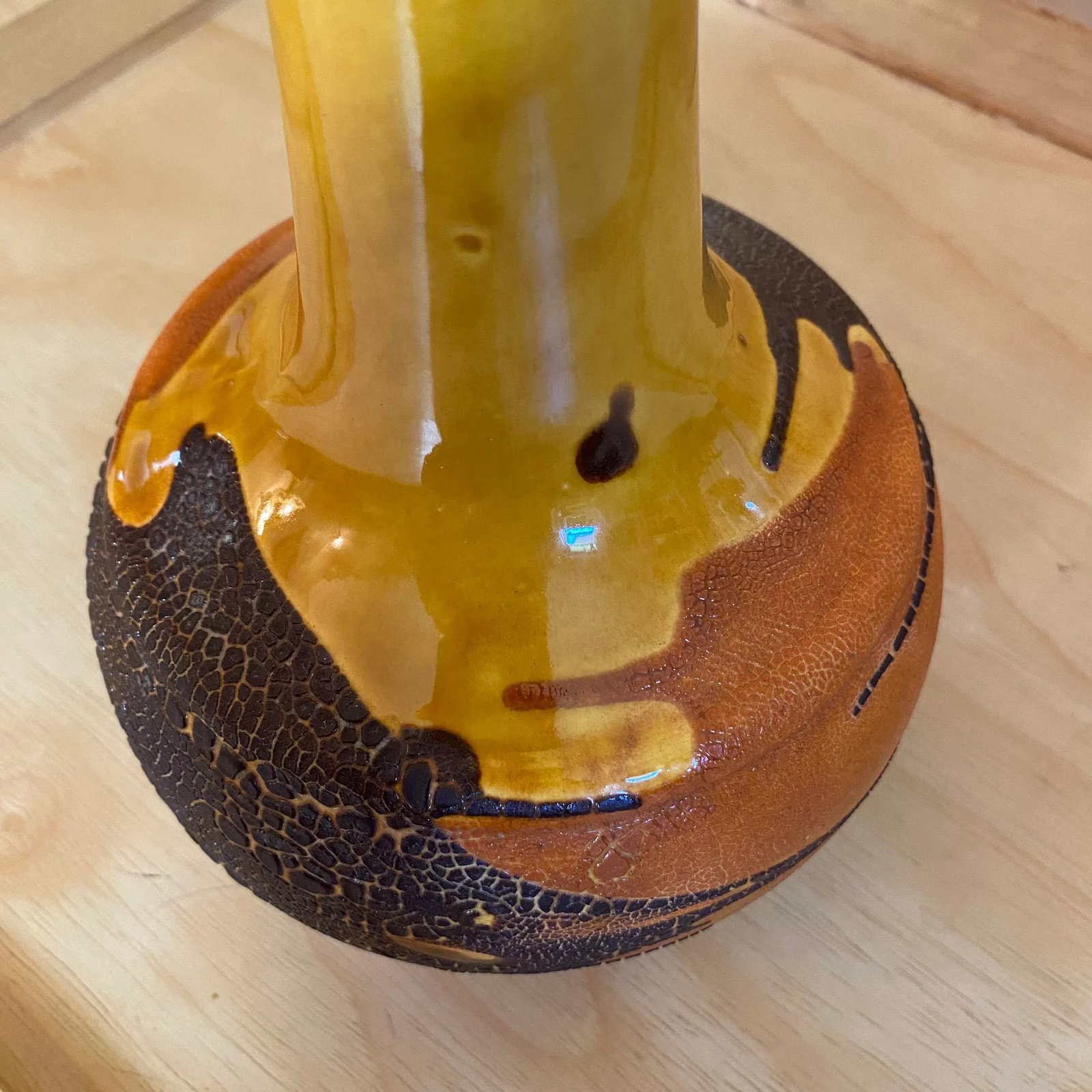 1970's Royal Haeger Yellow Earth Wrap Vase - Unsigned - 6