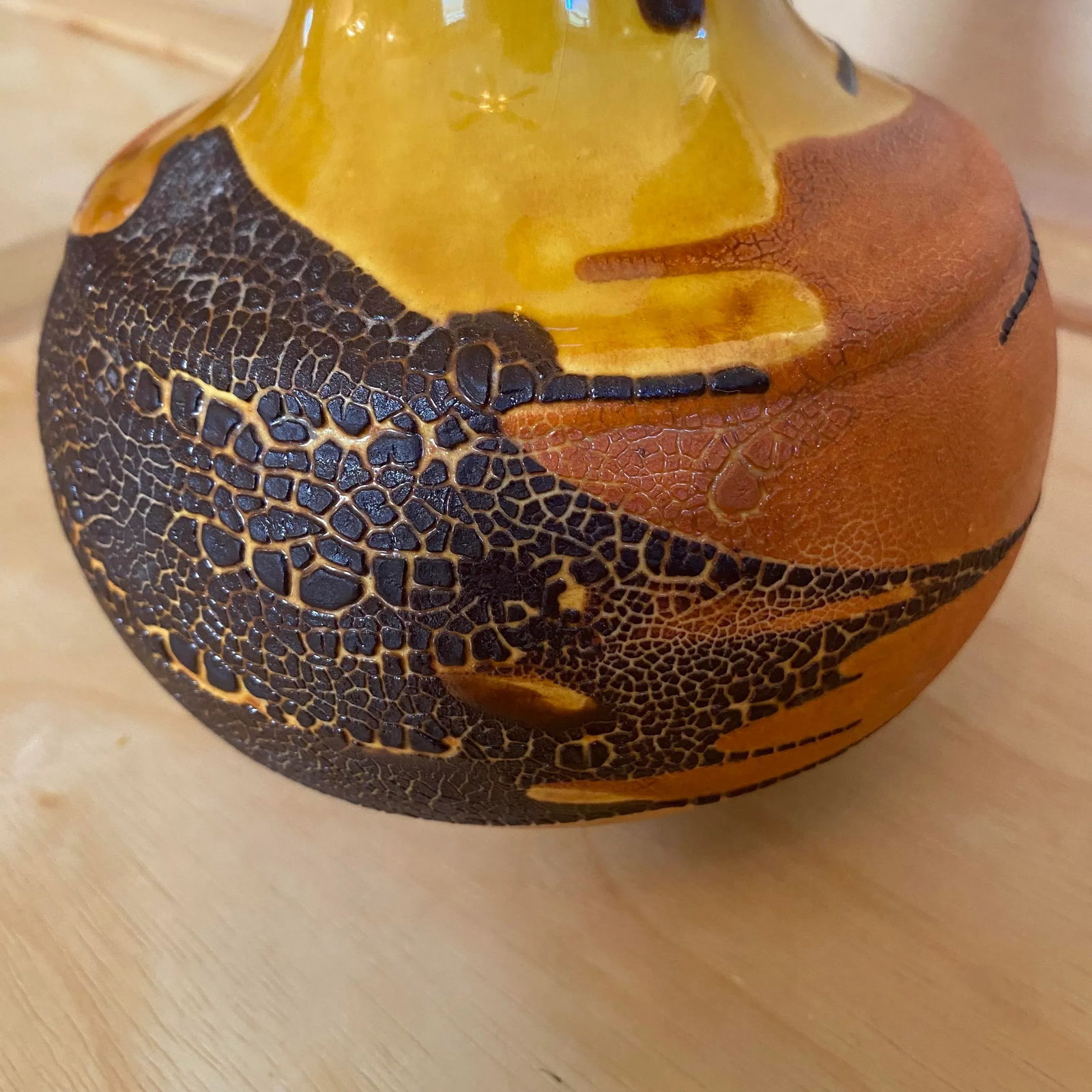 1970's Royal Haeger Yellow Earth Wrap Vase - Unsigned - 8