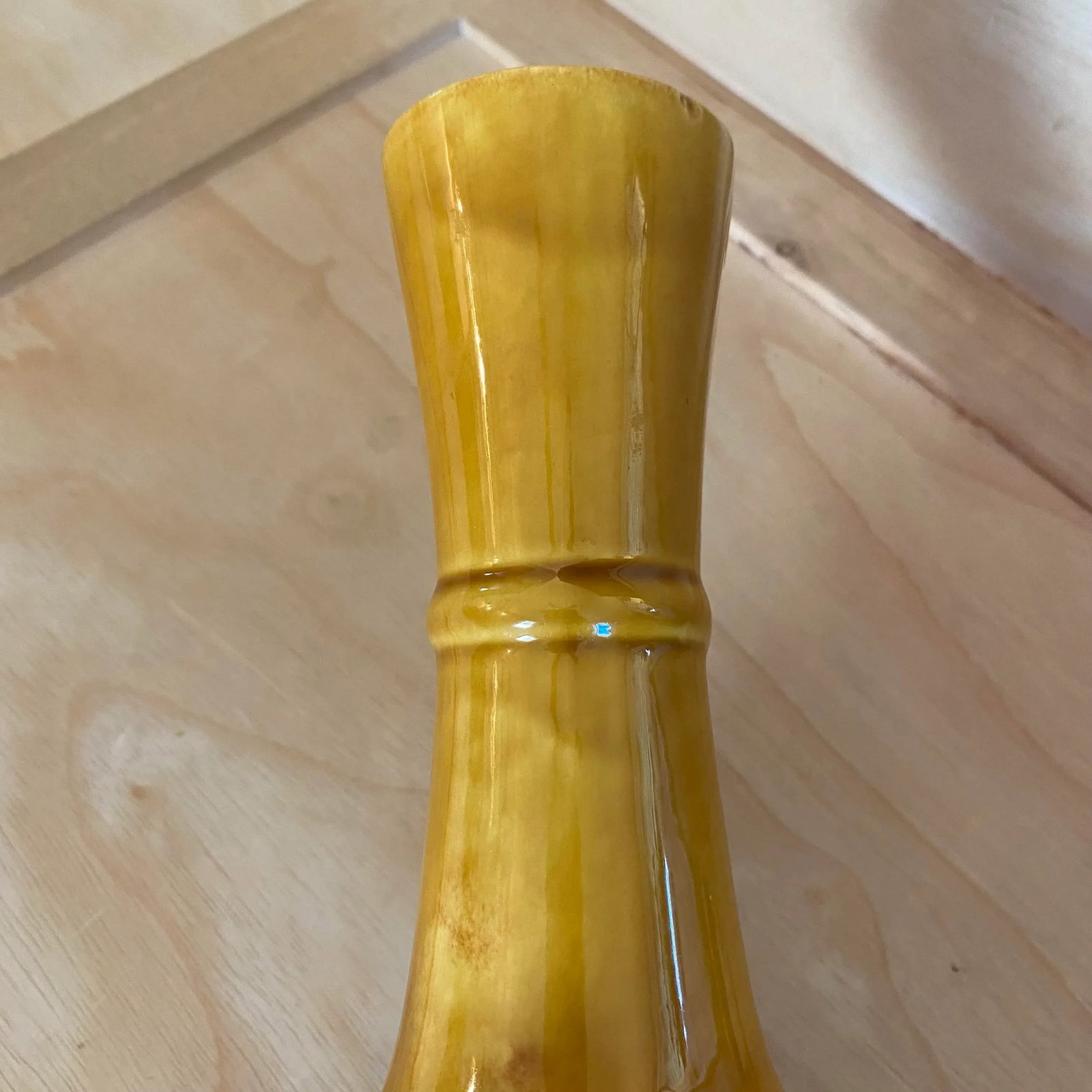 1970's Royal Haeger Yellow Earth Wrap Vase - Unsigned - 9