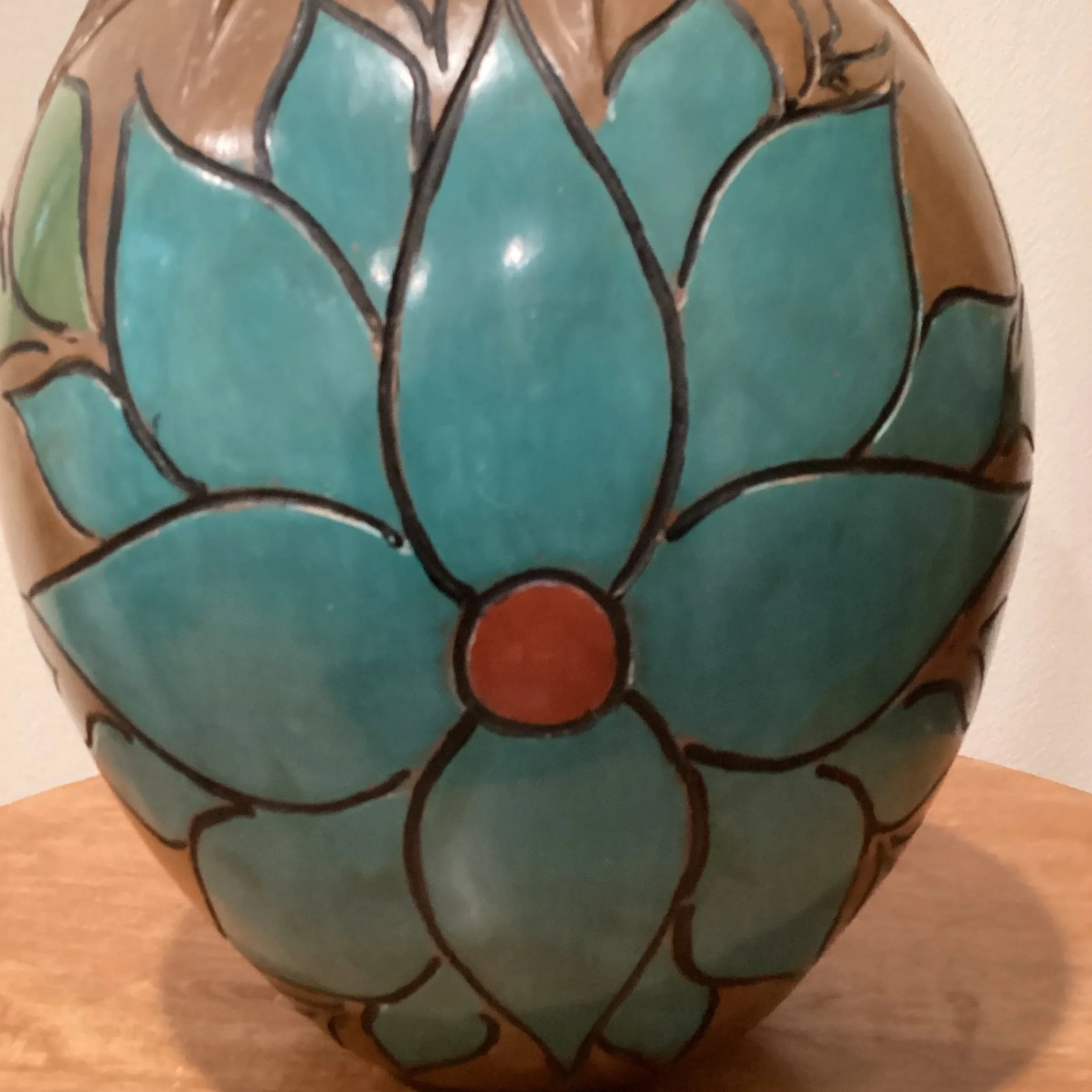 Vintage Large Chulucanas Peru Hand Painted Art Pottery Vase by Ricardo Castillo - 12
