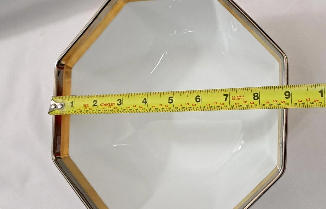 Vintage Fitz & Floyd Platine d'OR Octagonal Serving Vegetable Bowl, Japan - 5