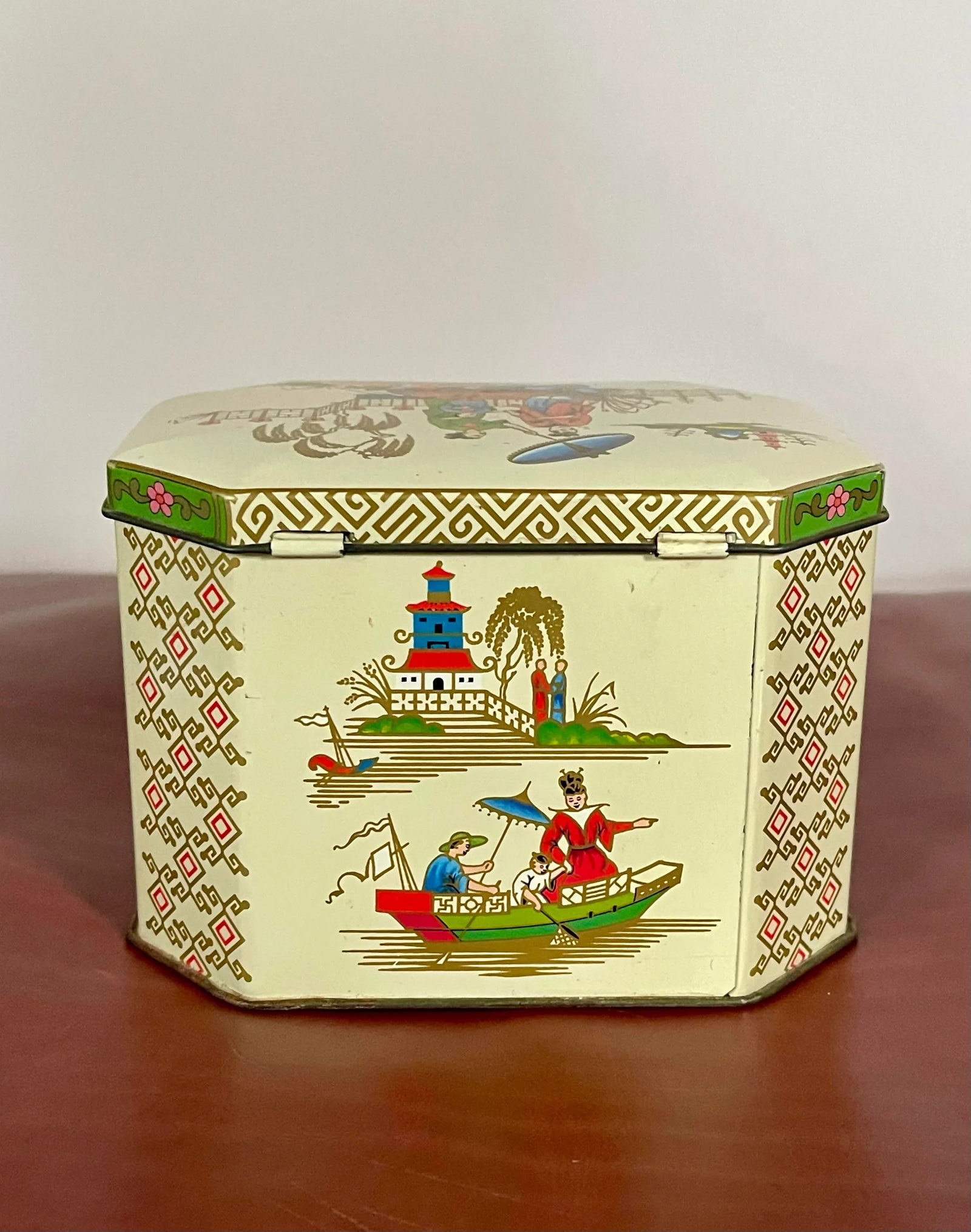 Mid 20th Century Chinoiserie Hinged Tin - 2