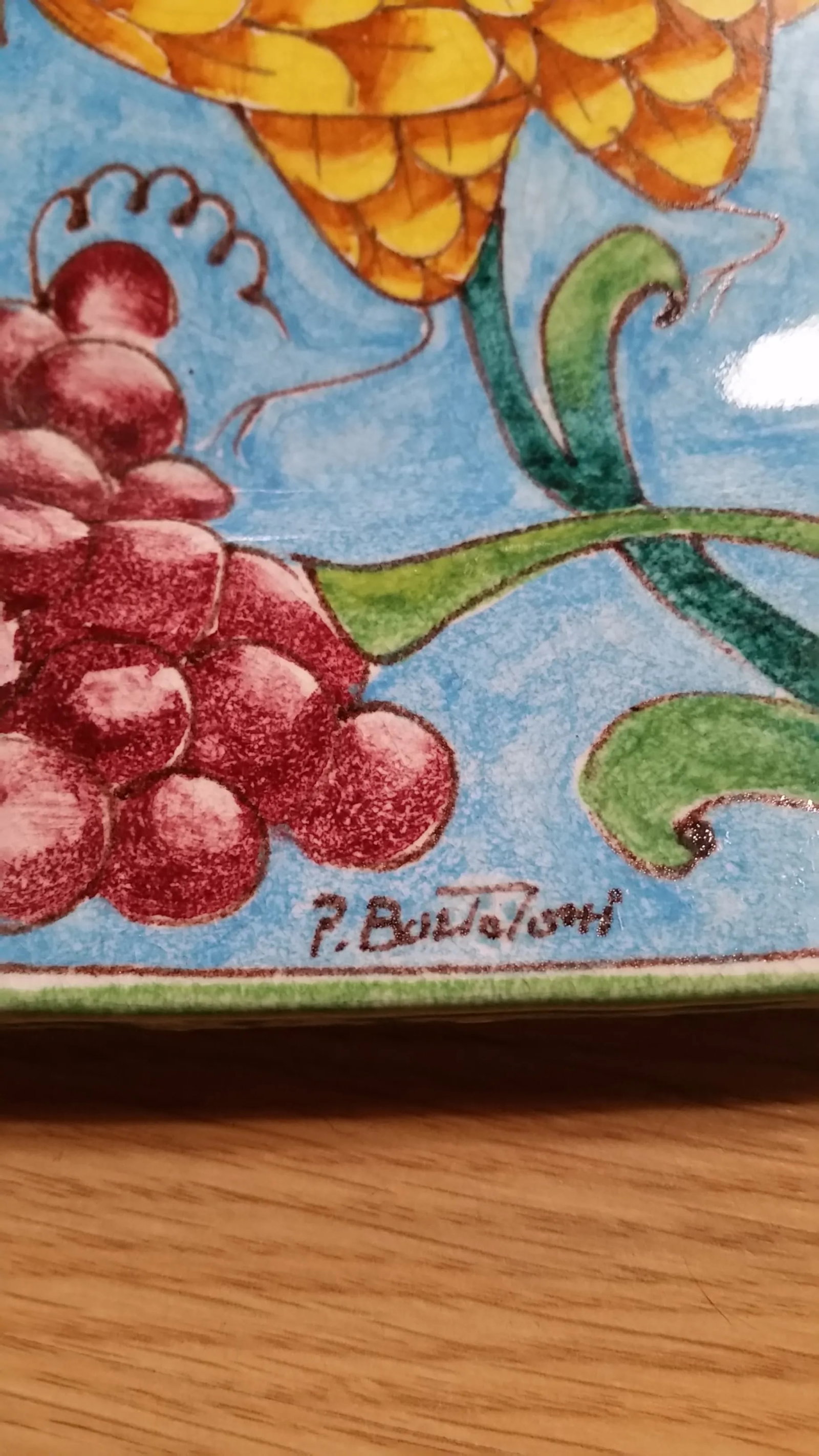 Vintage P. Bartoloni Italian Decorative Hanging Plate - 3