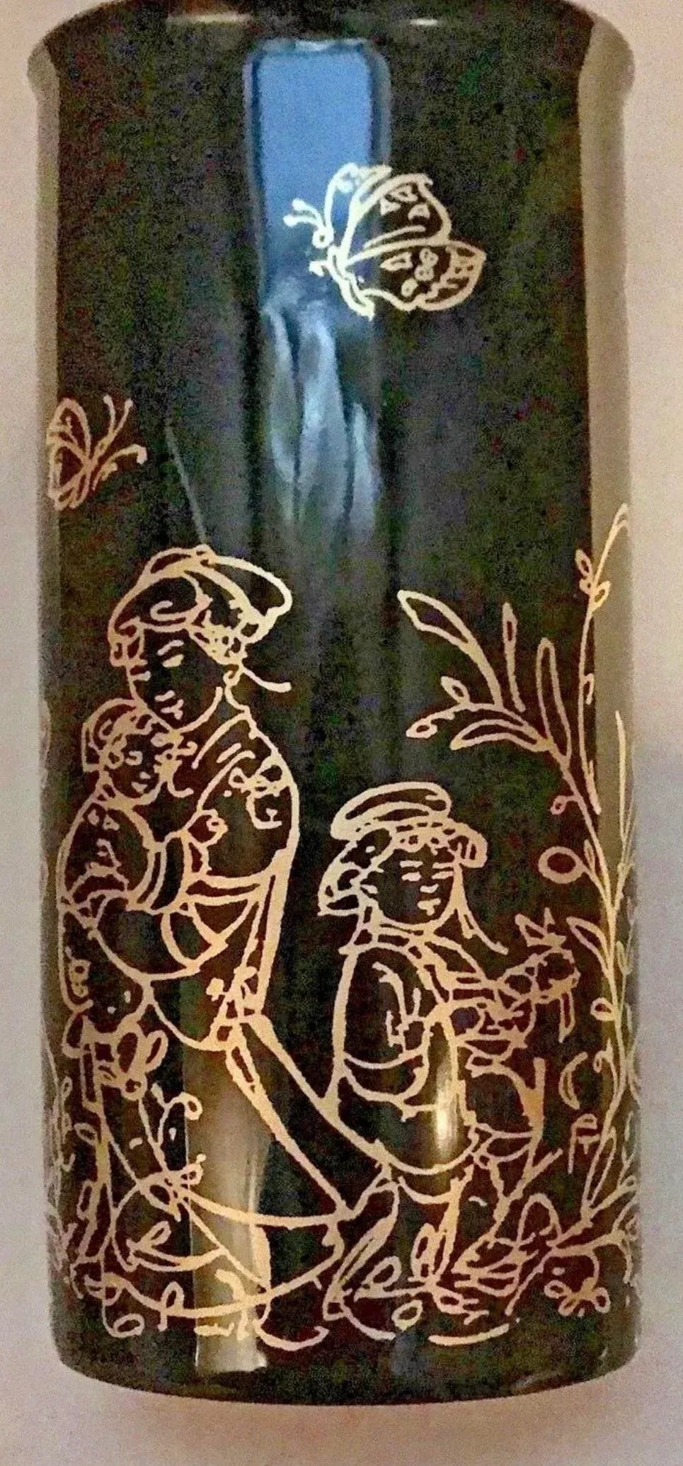 Edna Hibel Rosenthal "Festival Annual" Golden Vase - 10