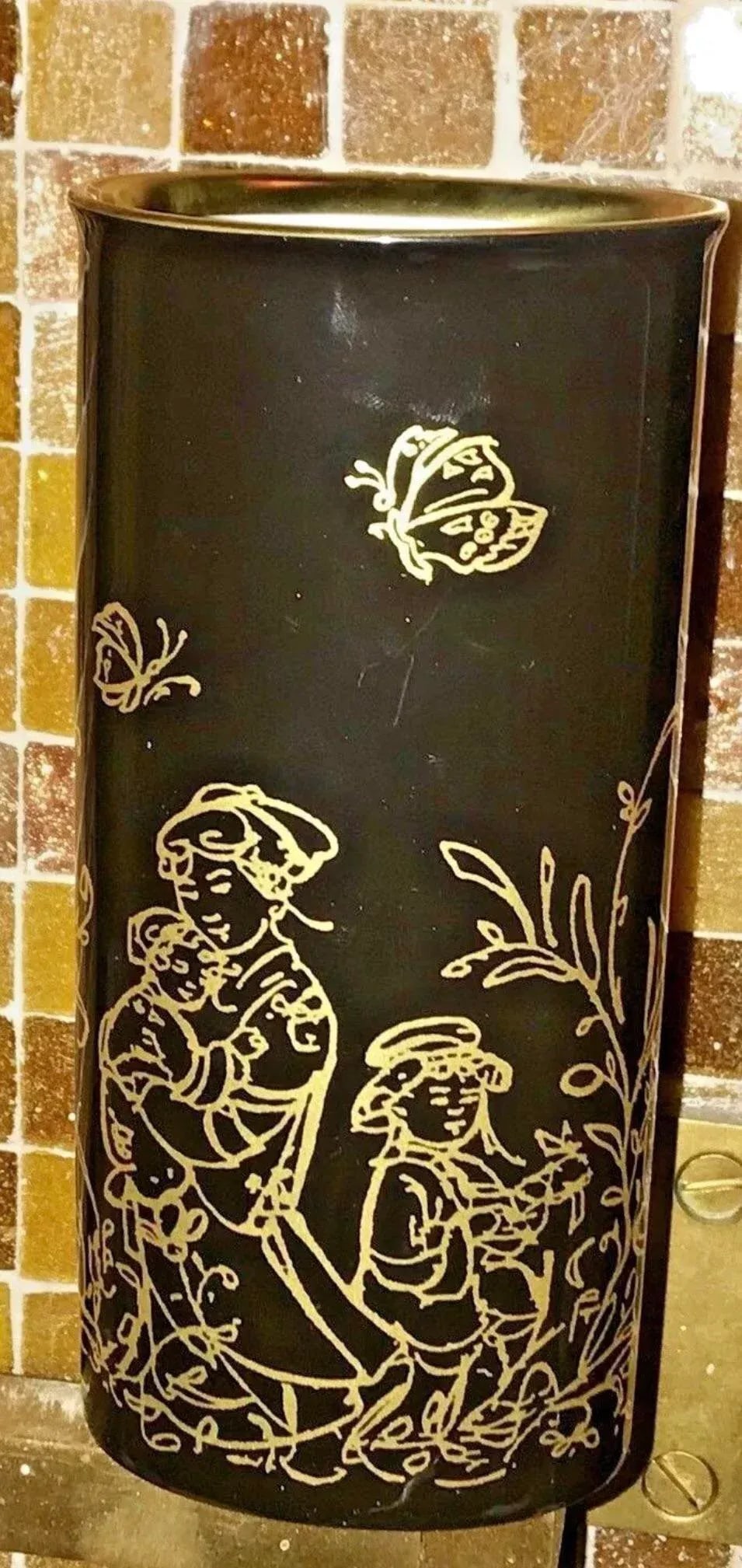 Edna Hibel Rosenthal "Festival Annual" Golden Vase - 13