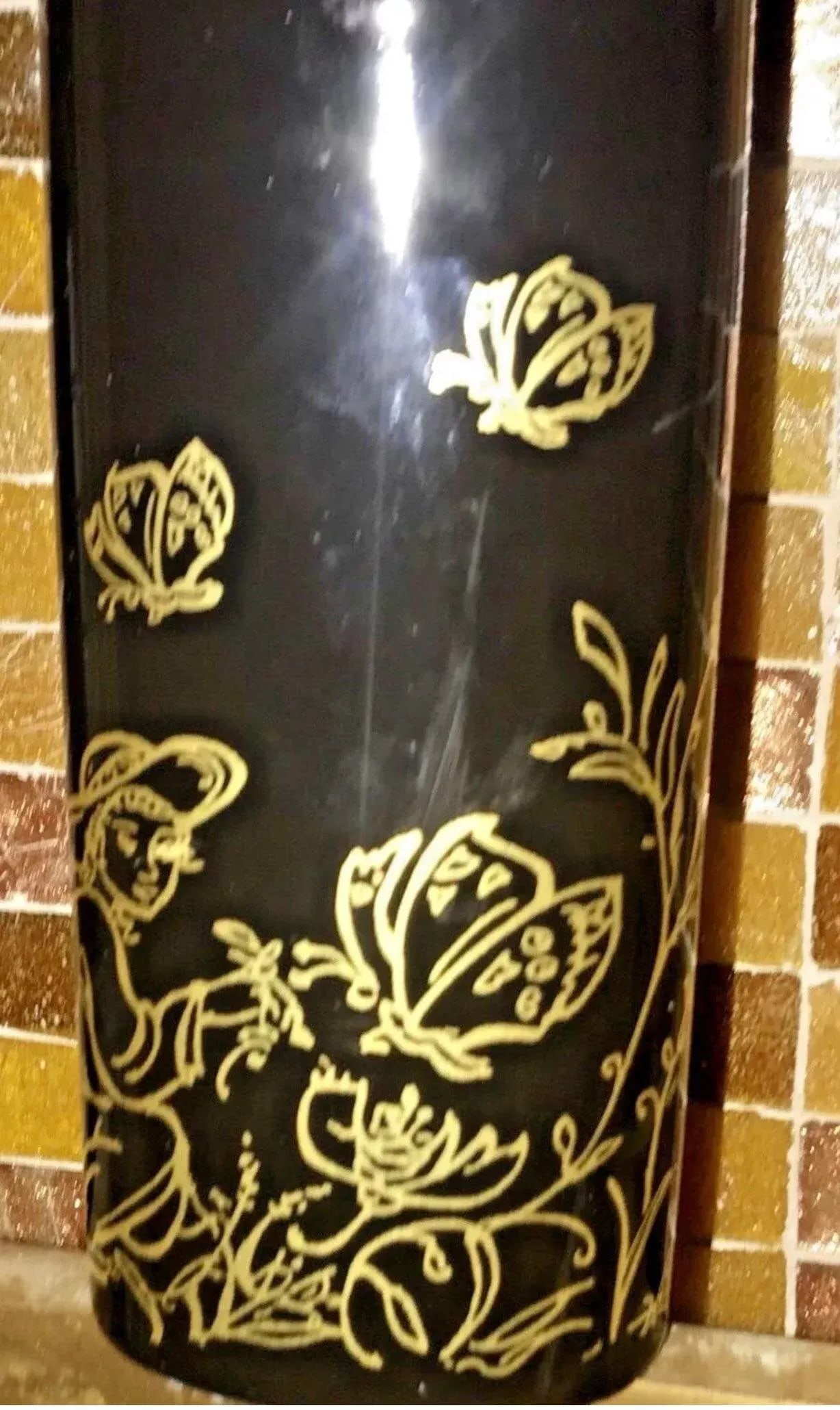 Edna Hibel Rosenthal "Festival Annual" Golden Vase - 5
