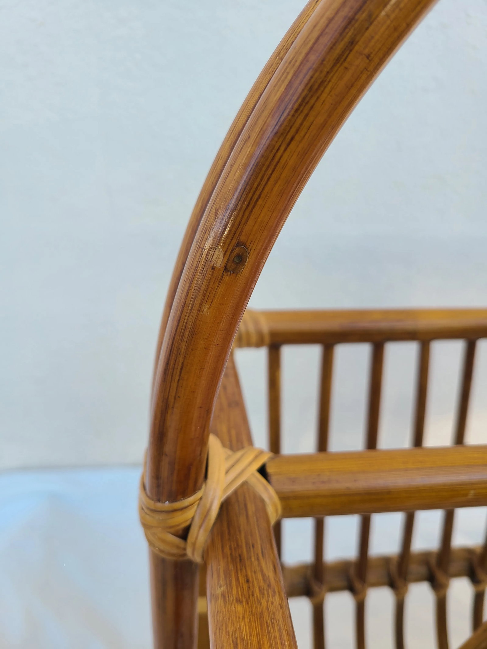 Vintage Bamboo Rattan Magazine Rack - 10