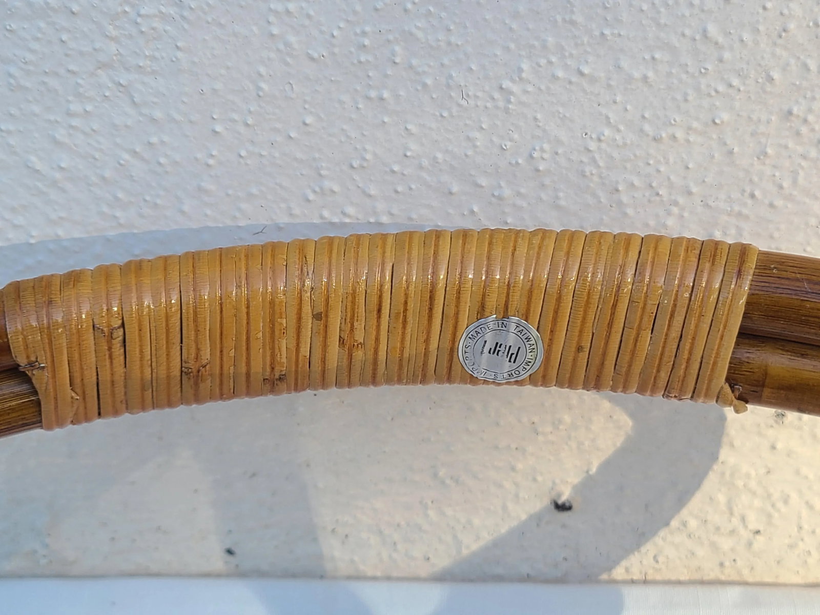 Vintage Bamboo Rattan Magazine Rack - 9