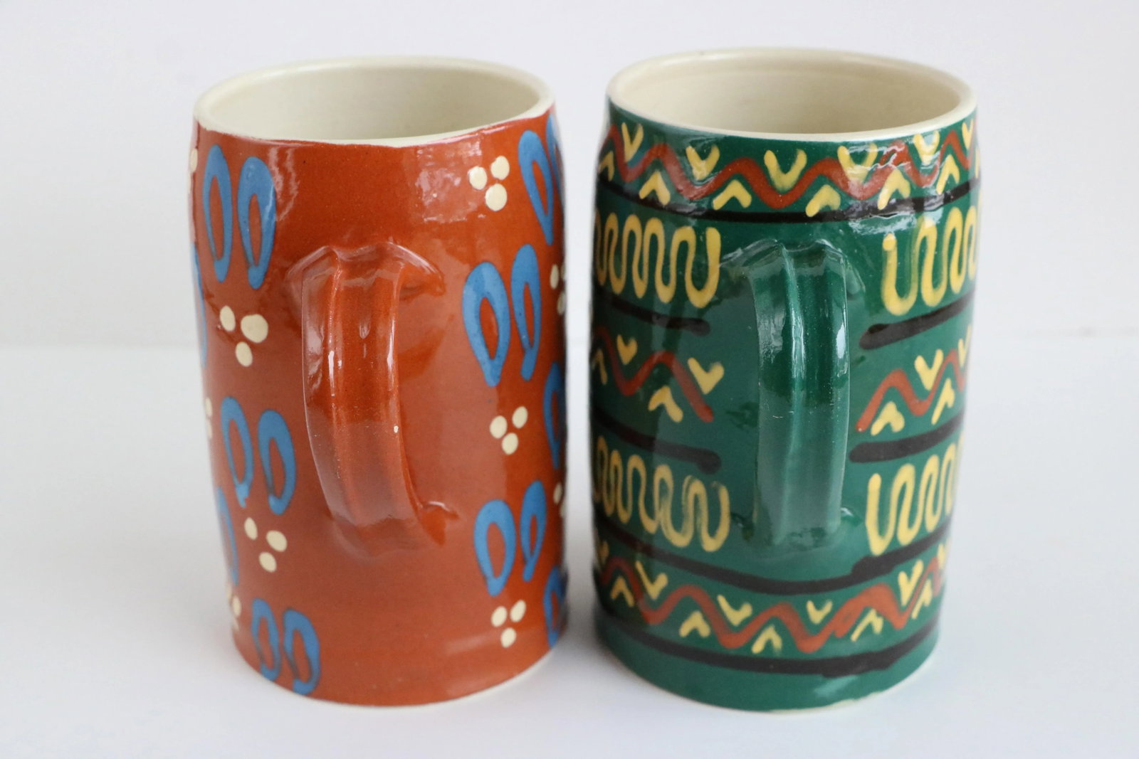 German Slipware Steins - a Pair - 3