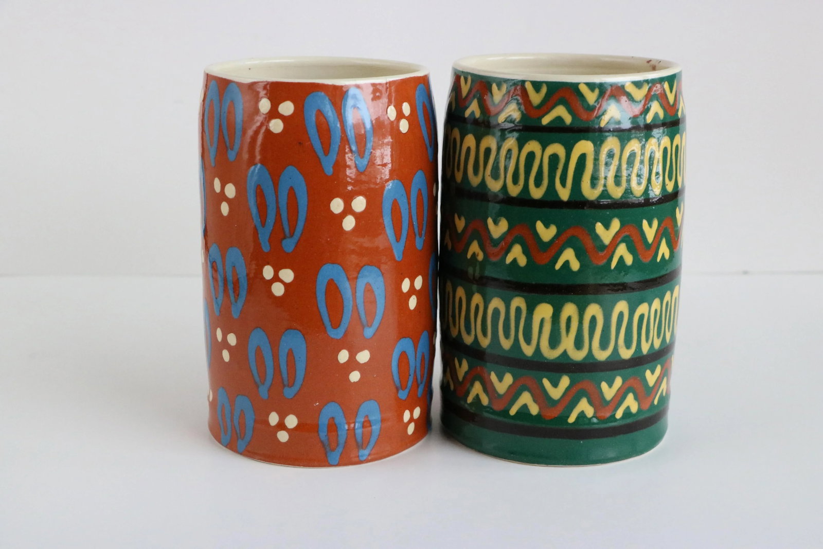 German Slipware Steins - a Pair - 5