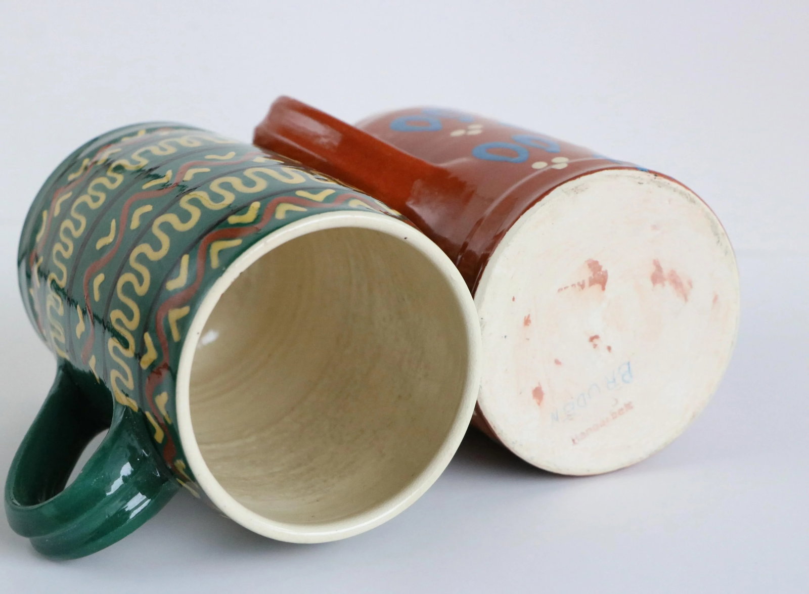 German Slipware Steins - a Pair - 8