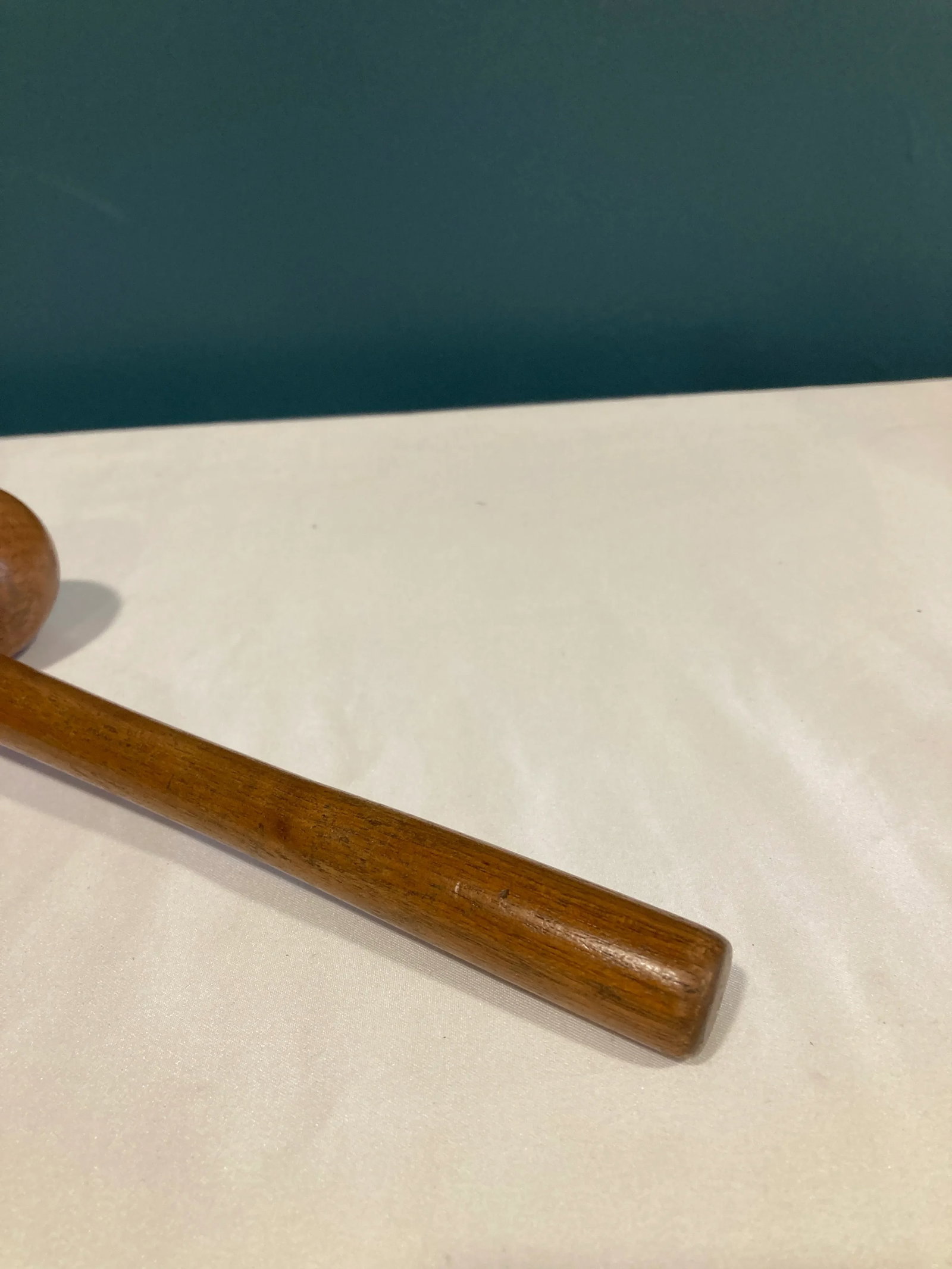 Antique Turned Wood Gavel, Double-Head Judge's or Auctioneer's Hammer - 2