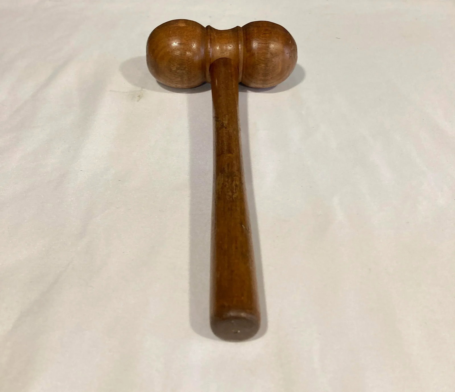 Antique Turned Wood Gavel, Double-Head Judge's or Auctioneer's Hammer - 4