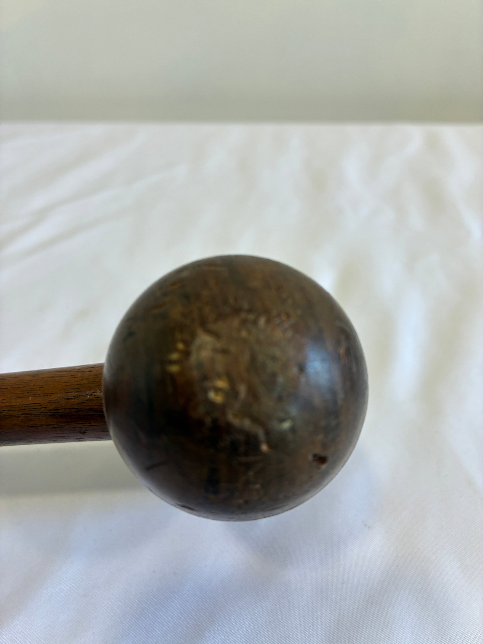 Antique Turned Wood Gavel, Double-Head Judge's or Auctioneer's Hammer - 5