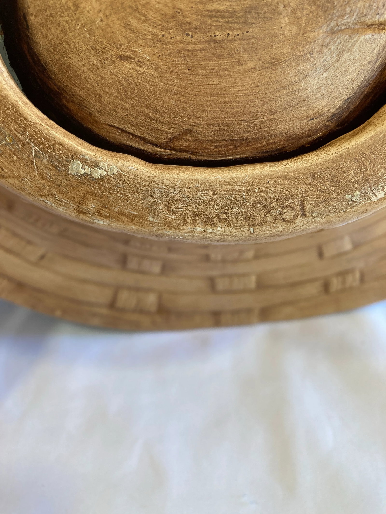 1950's Hand Painted Ceramic Basket - 7