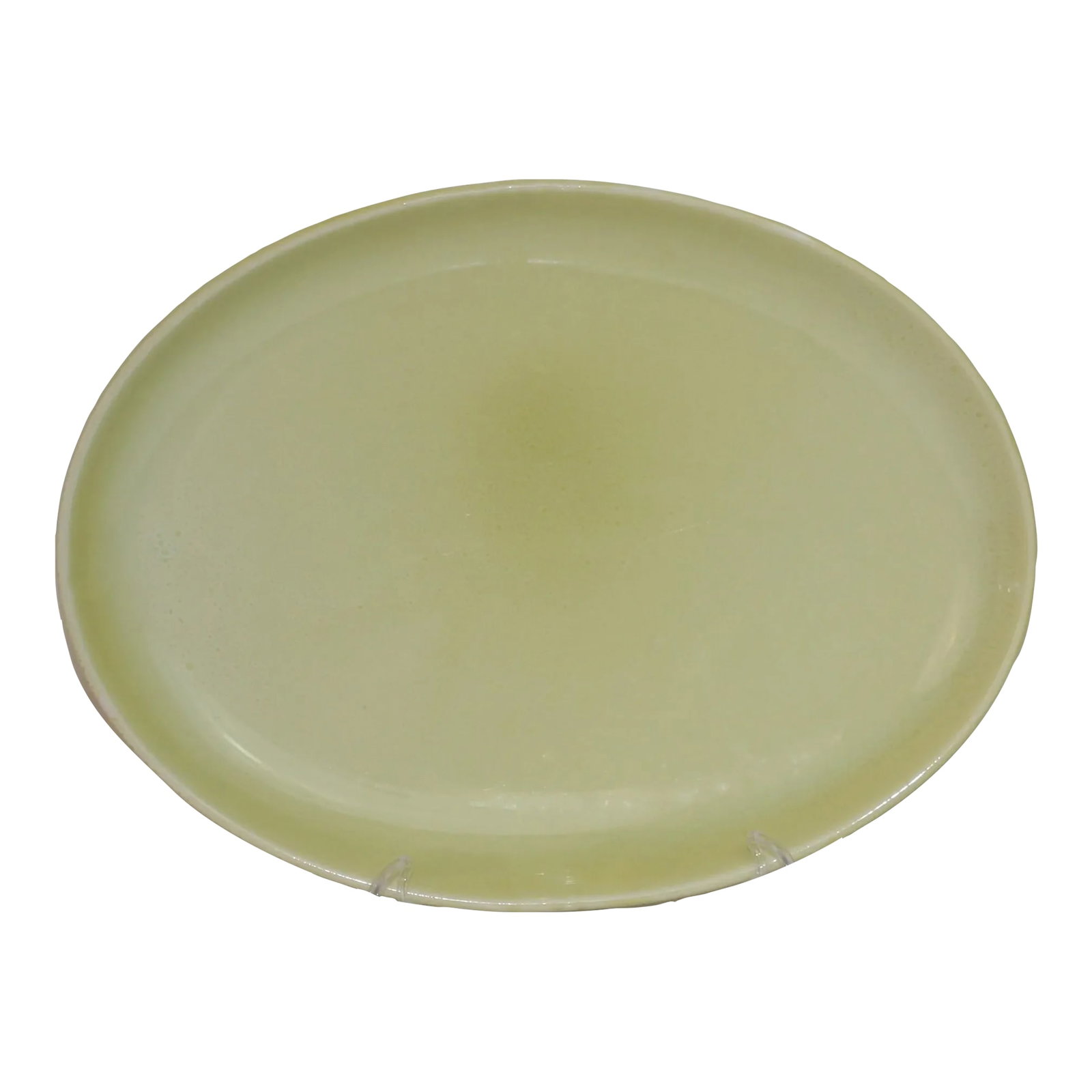 Mid Century Modern Russel Wright Iroquois Large Oval Chartreuse Serving Platter: Vintage Russel Wright Iroquois China 14" Oval Serving Platter This large chartreuse oval serving platter was produced during the period 1947-1967. It was designed by Russel Wright and manufactured by