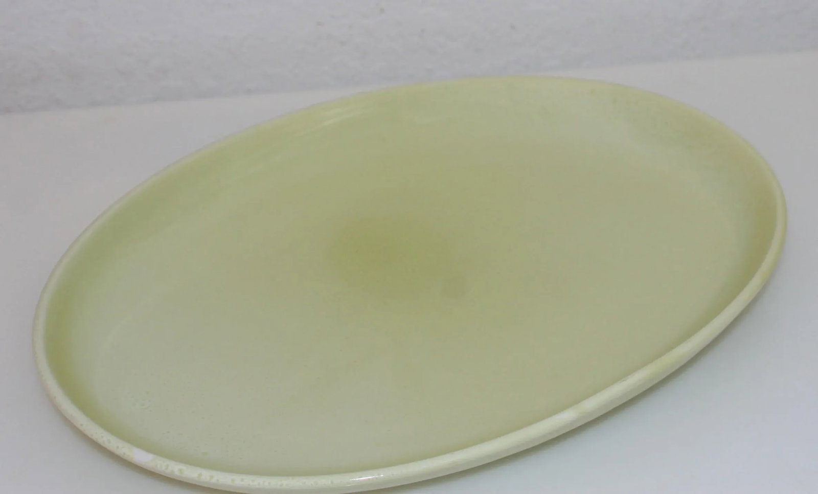 Mid Century Modern Russel Wright Iroquois Large Oval Chartreuse Serving Platter - 2