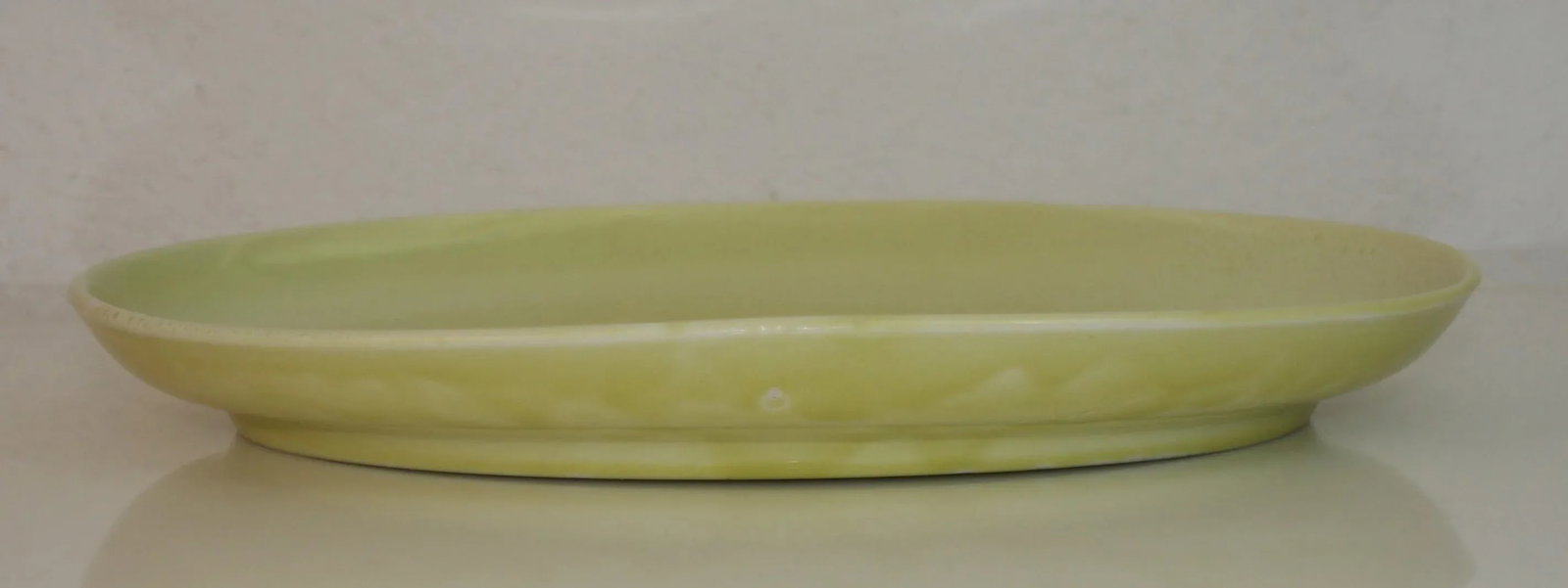 Mid Century Modern Russel Wright Iroquois Large Oval Chartreuse Serving Platter - 5