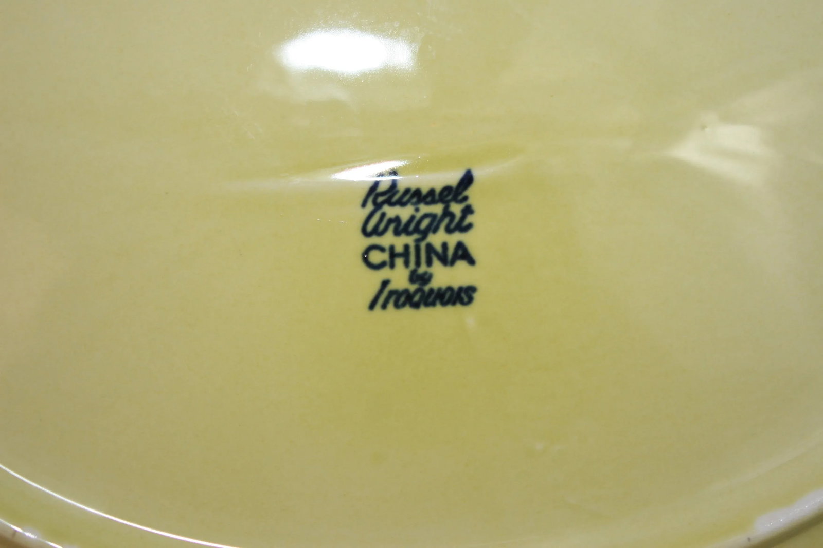 Mid Century Modern Russel Wright Iroquois Large Oval Chartreuse Serving Platter - 7