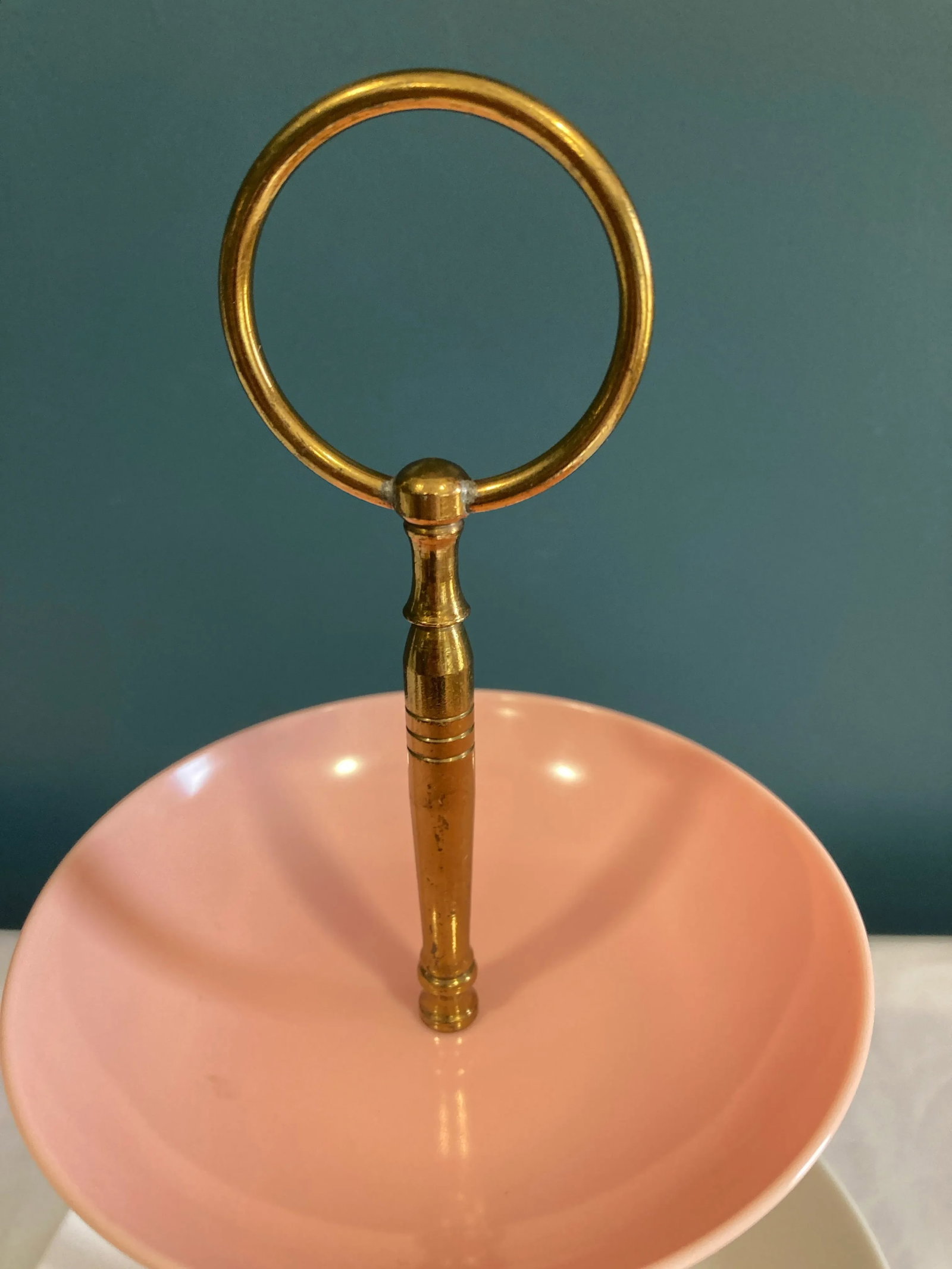 Mid-Century 3-Tiered Server With Brass Handle - 6