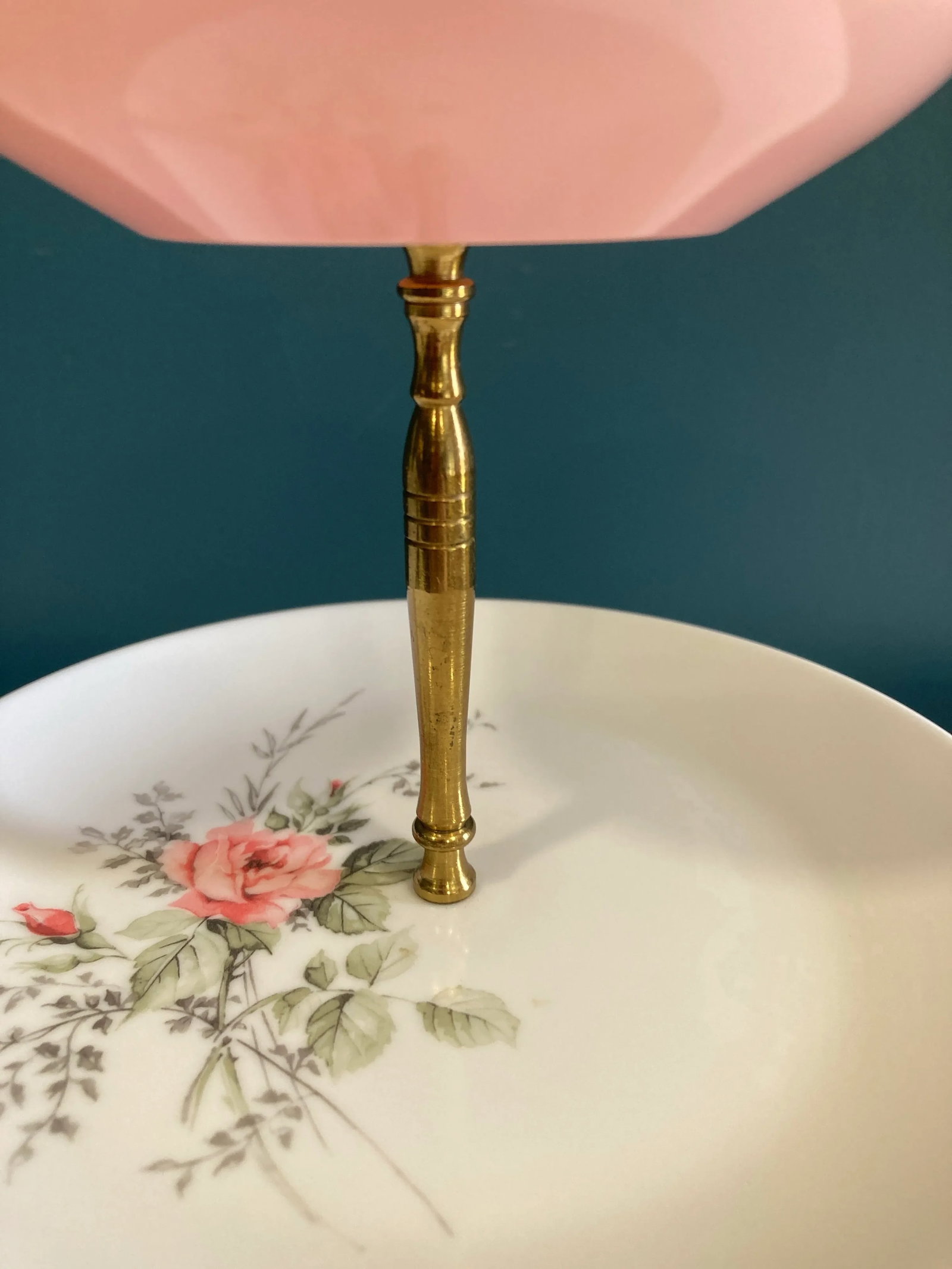 Mid-Century 3-Tiered Server With Brass Handle - 7