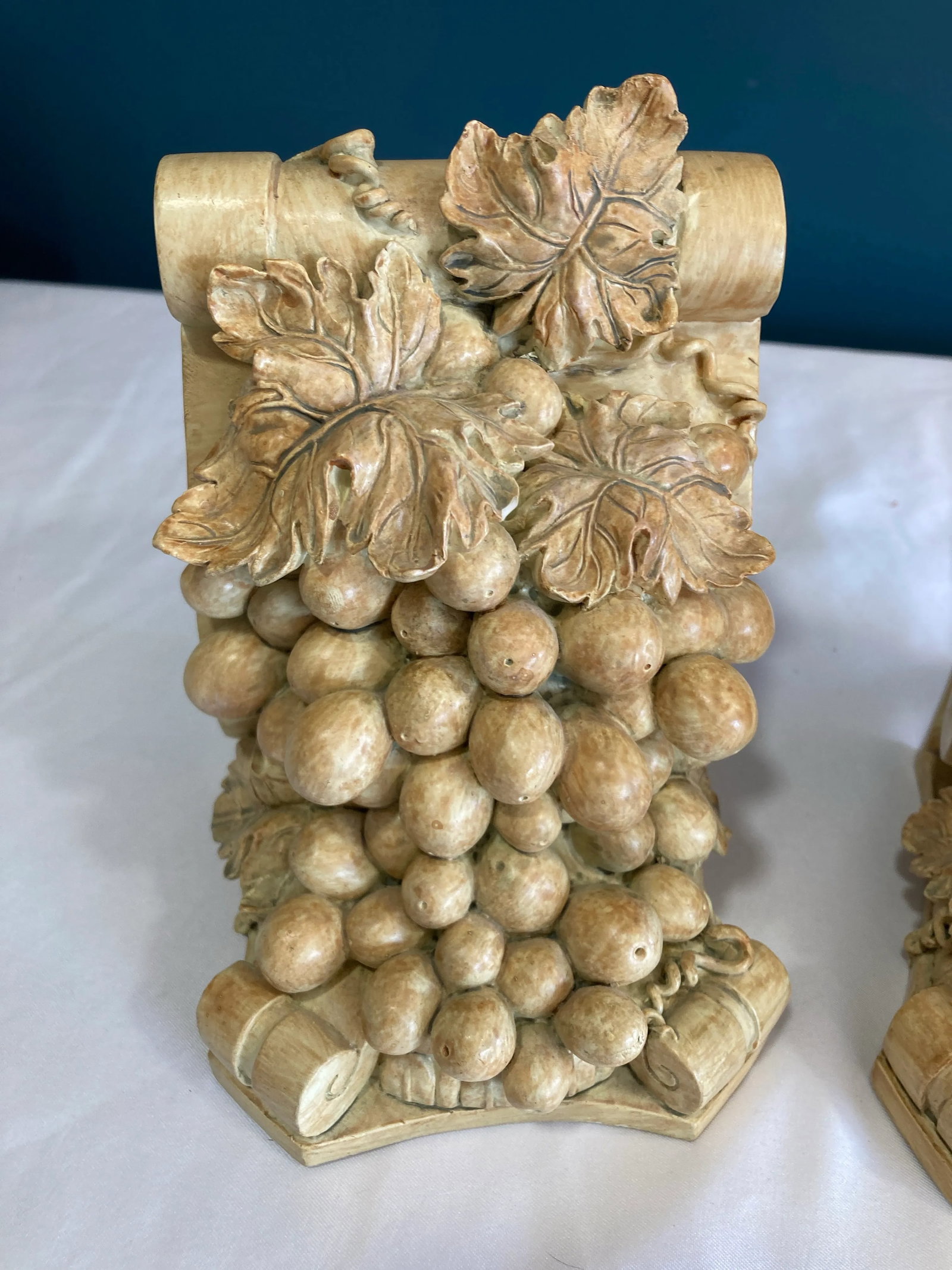 Mid Century Grape Cluster Bookends- Set of 2 - 2