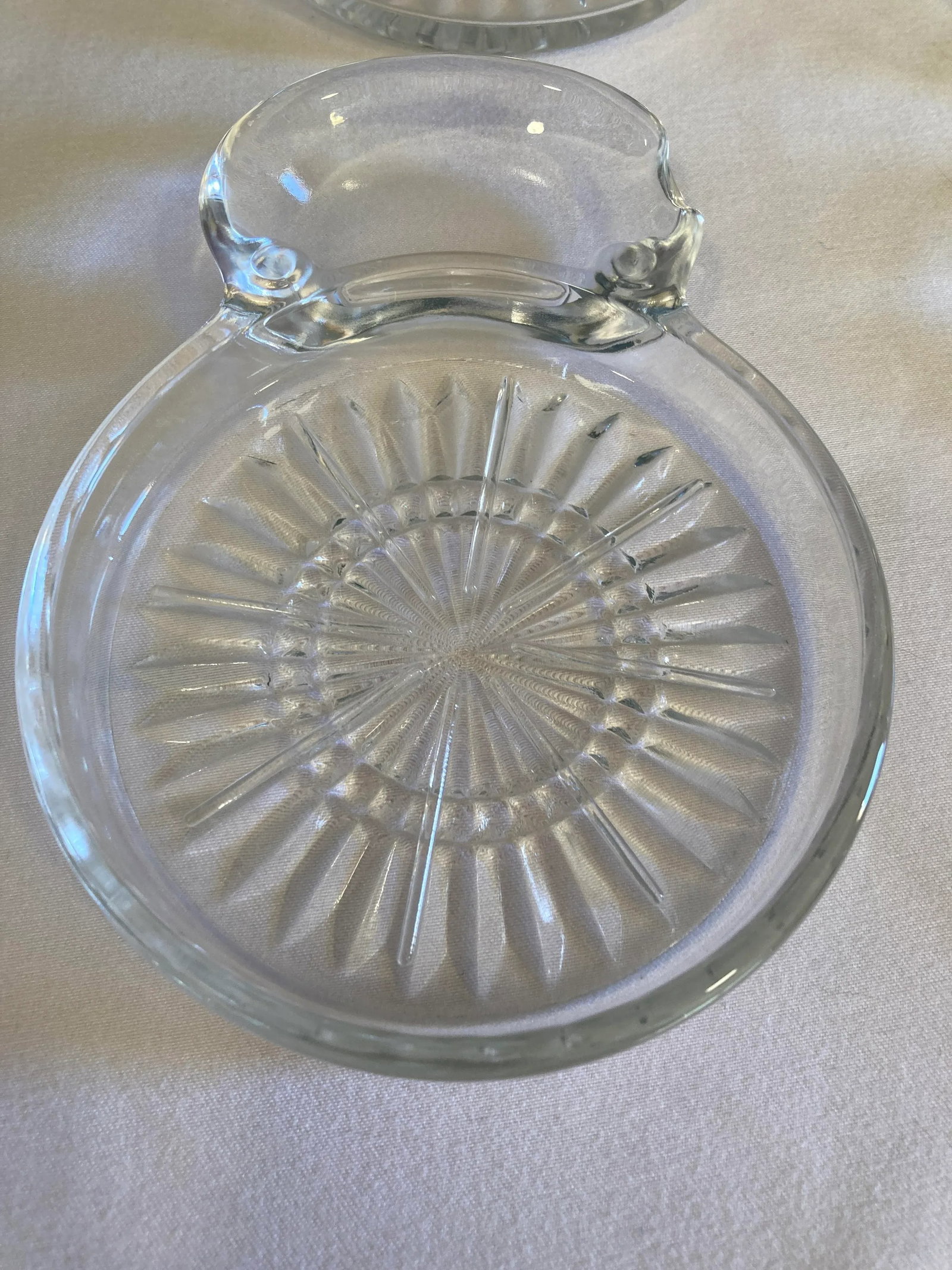 Mid-Century Cut Glass Coasters With Ashtrays- Set of 4 - 2
