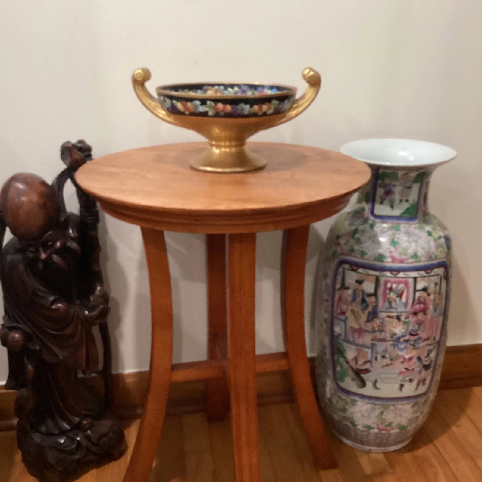 Antique Porcelain Hutschenreuther Selb Fruits Bowl With Handles and Pedestal 24k Gold Encrusted - 11