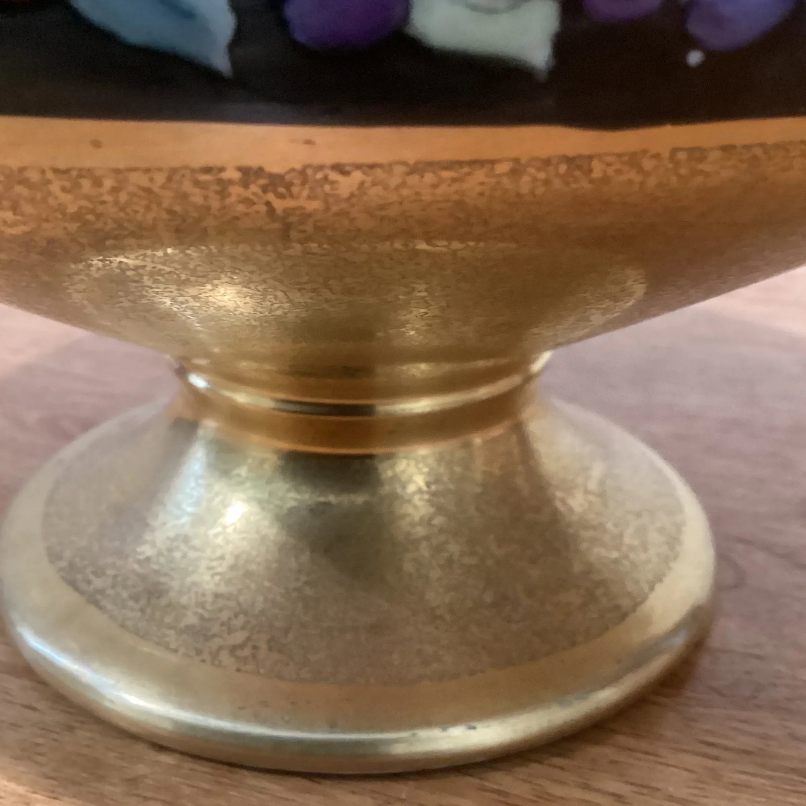 Antique Porcelain Hutschenreuther Selb Fruits Bowl With Handles and Pedestal 24k Gold Encrusted - 8