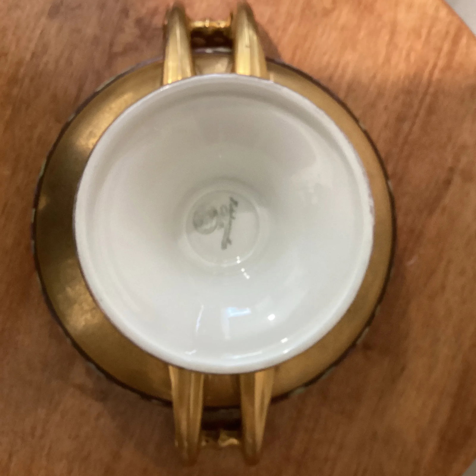 Antique Porcelain Hutschenreuther Selb Fruits Bowl With Handles and Pedestal 24k Gold Encrusted - 9