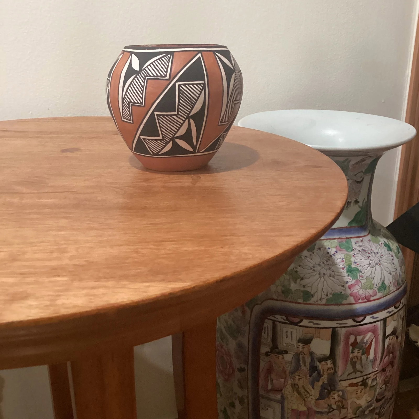Vintage Acoma Pottery Handmade Stunning Polychromed Jar Artist Signed - 12