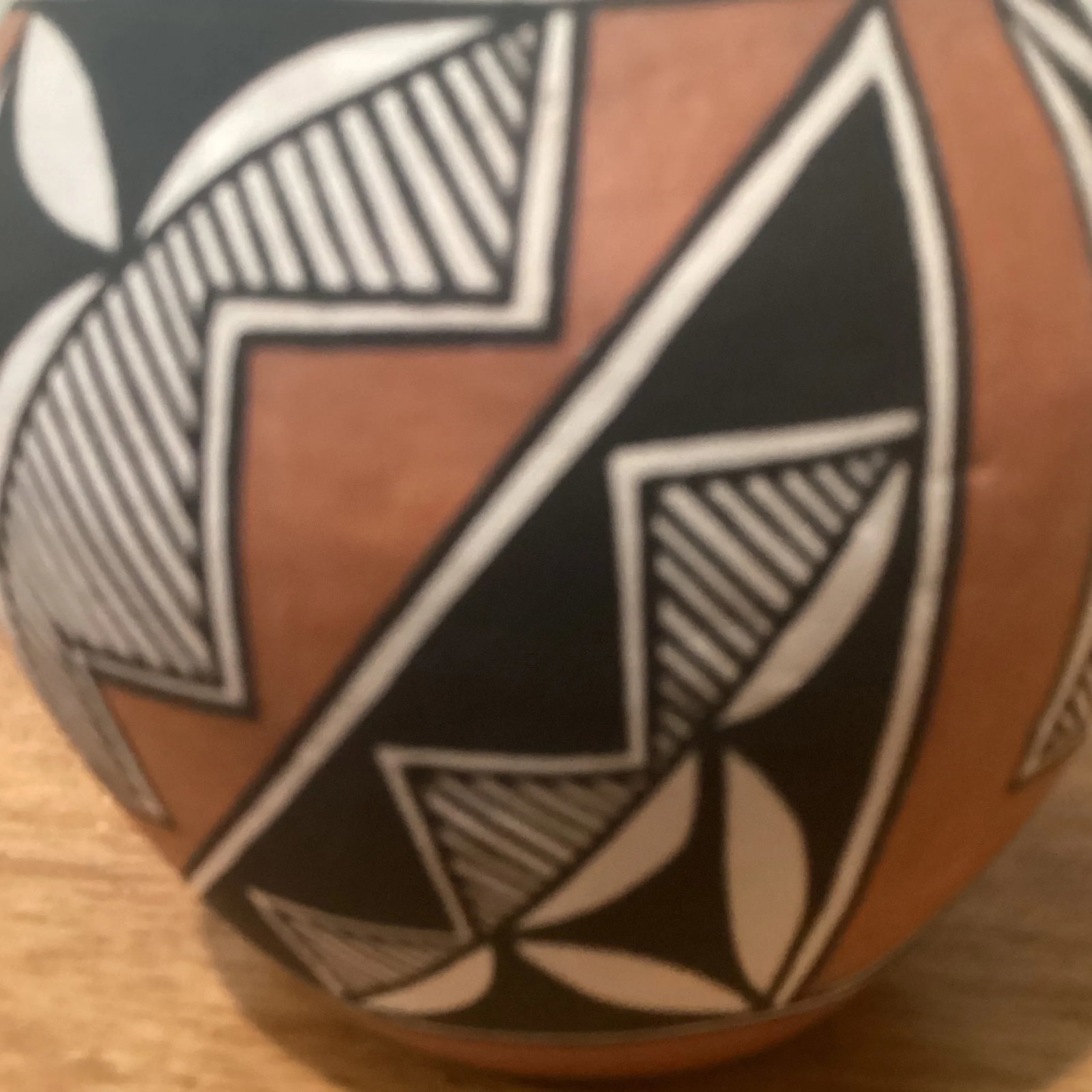 Vintage Acoma Pottery Handmade Stunning Polychromed Jar Artist Signed - 8