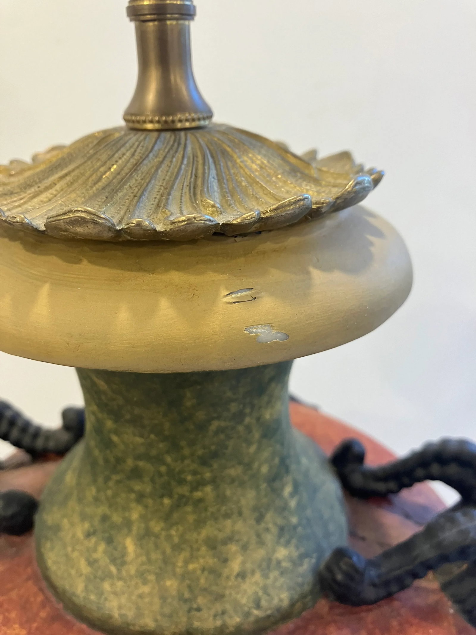 1980s Neoclassical Plaster Lamp - 4