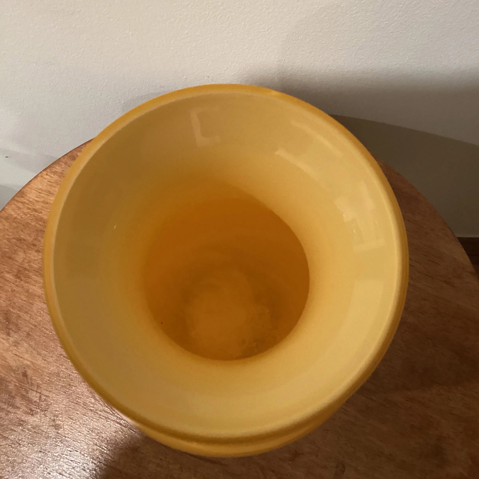 Mid Century Hand Blown Murano Glass Amber Vase - 5