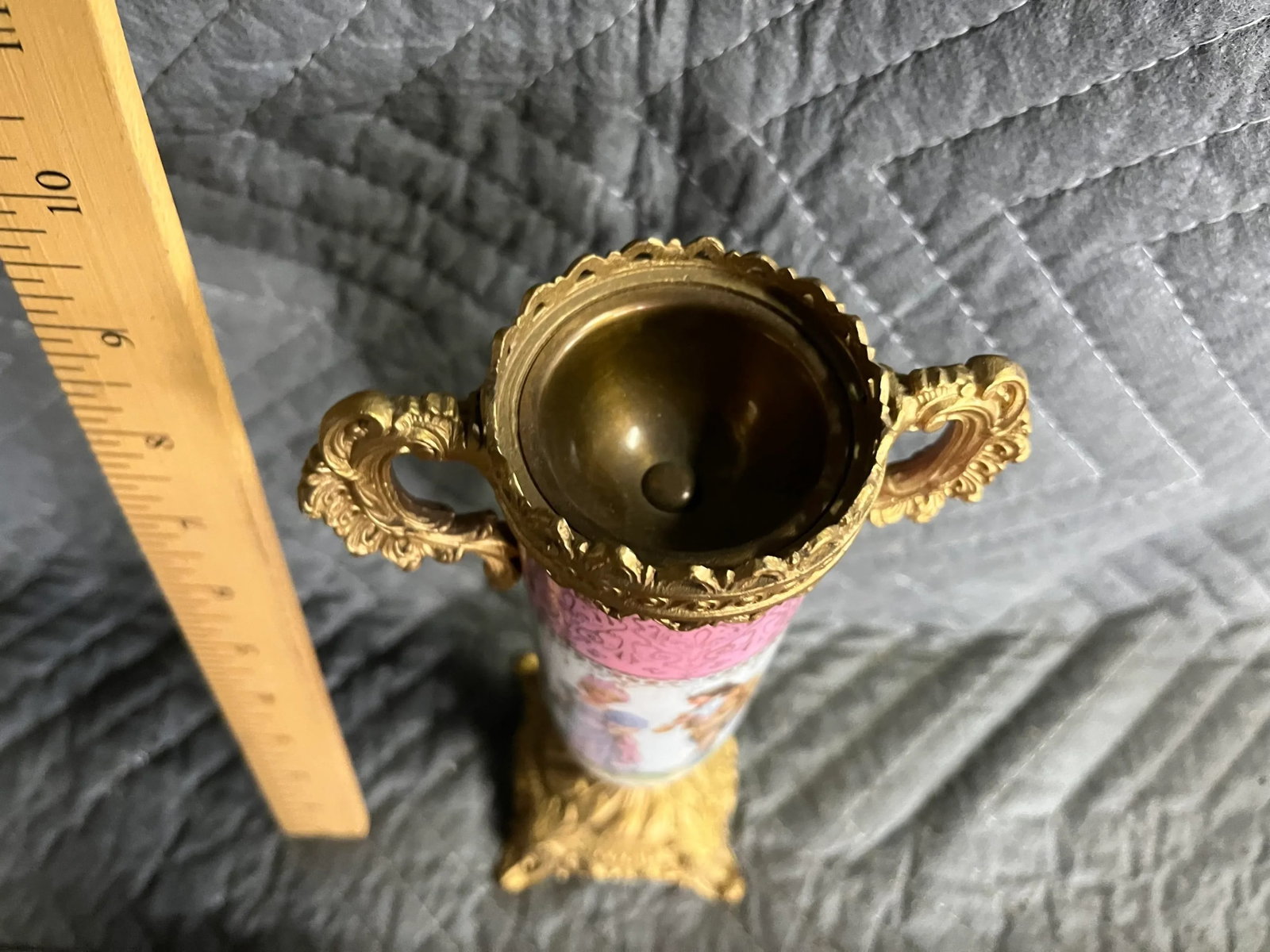 Early 20th Century French Porcelain Faux Vase With Gilt Bronze Handles - 5