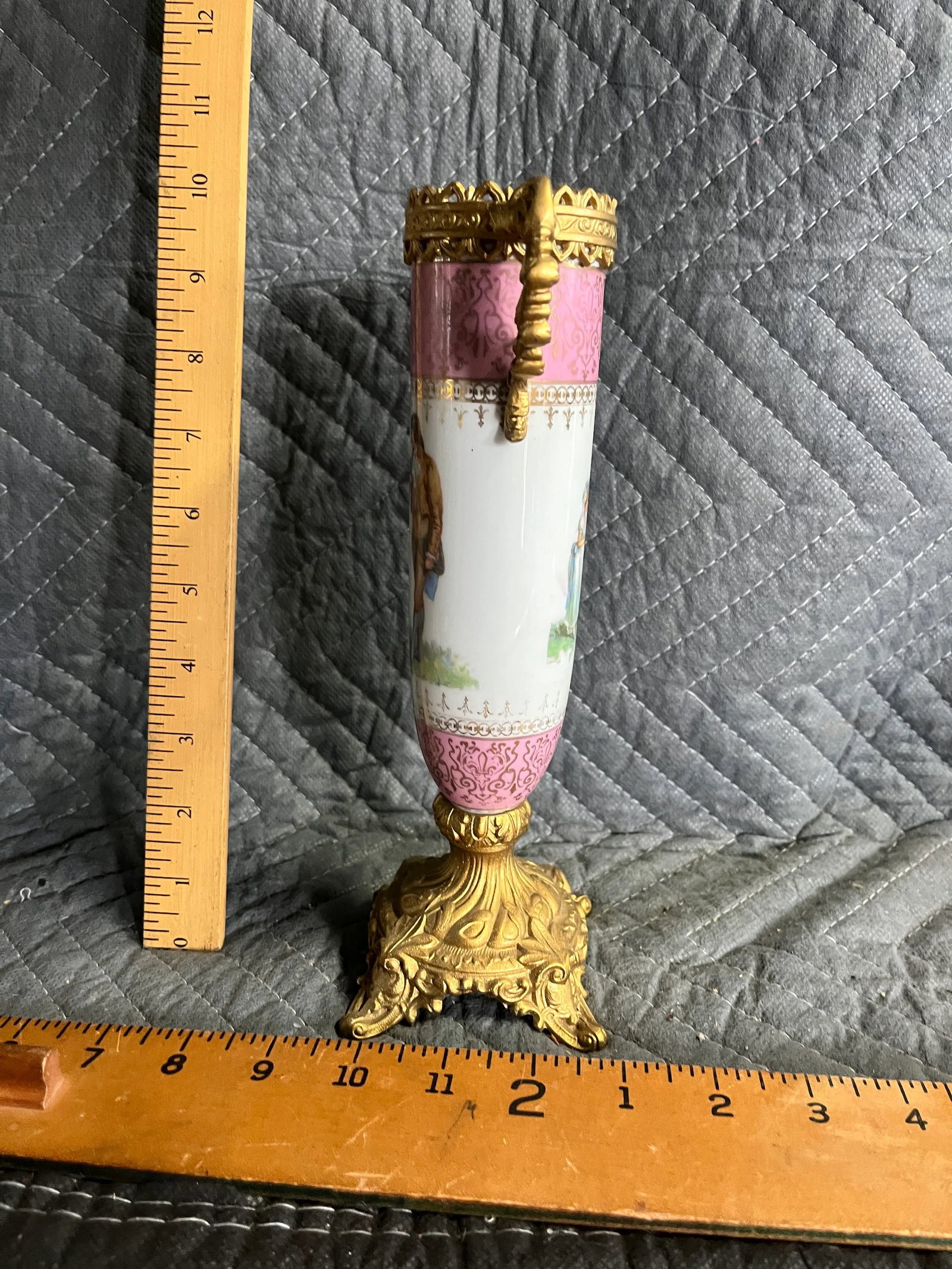 Early 20th Century French Porcelain Faux Vase With Gilt Bronze Handles - 6