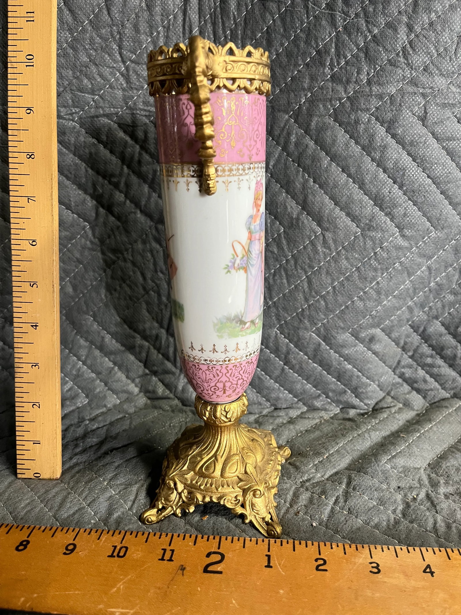 Early 20th Century French Porcelain Faux Vase With Gilt Bronze Handles - 8