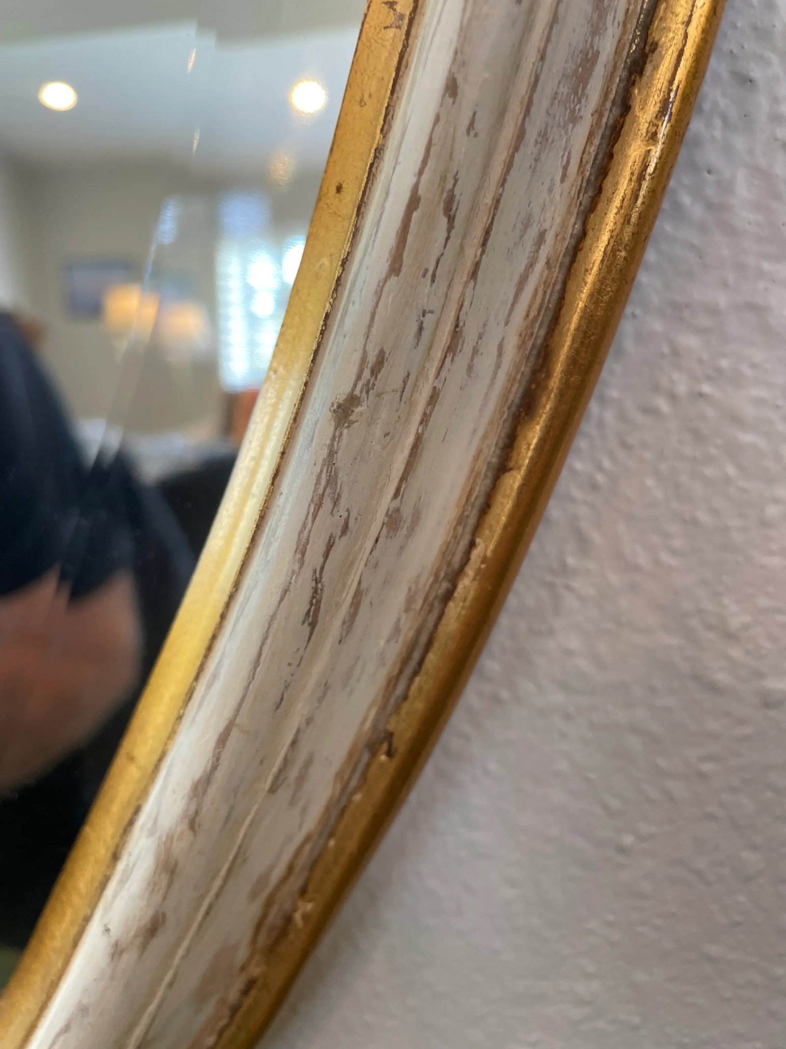 #27 Harrison & Gil Dauphine Large Gold Wood Italian Style Mirror, 1980s - 4