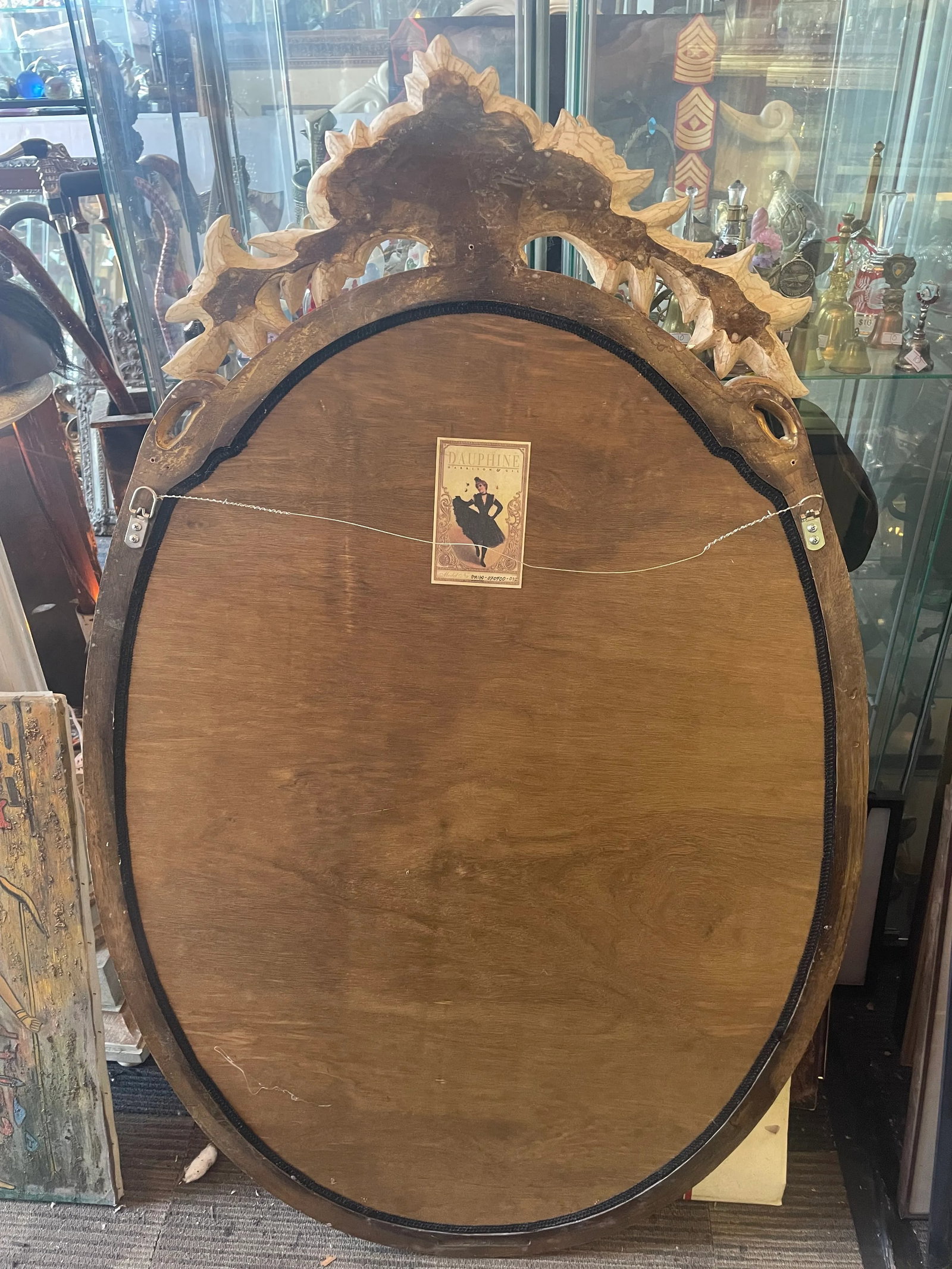 #27 Harrison & Gil Dauphine Large Gold Wood Italian Style Mirror, 1980s - 5