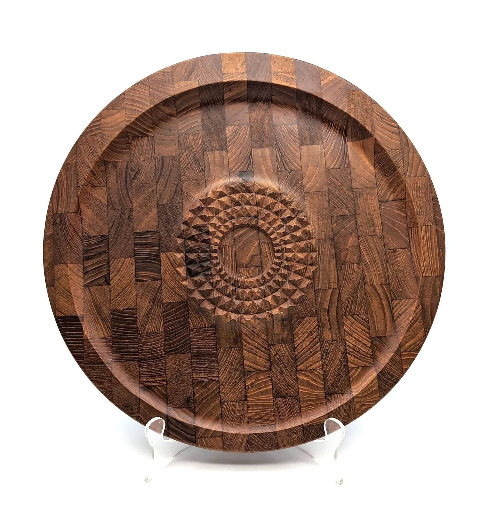1960s Digsmed Staved Teak Wood Meat Tenderizing and Carving Board - 2