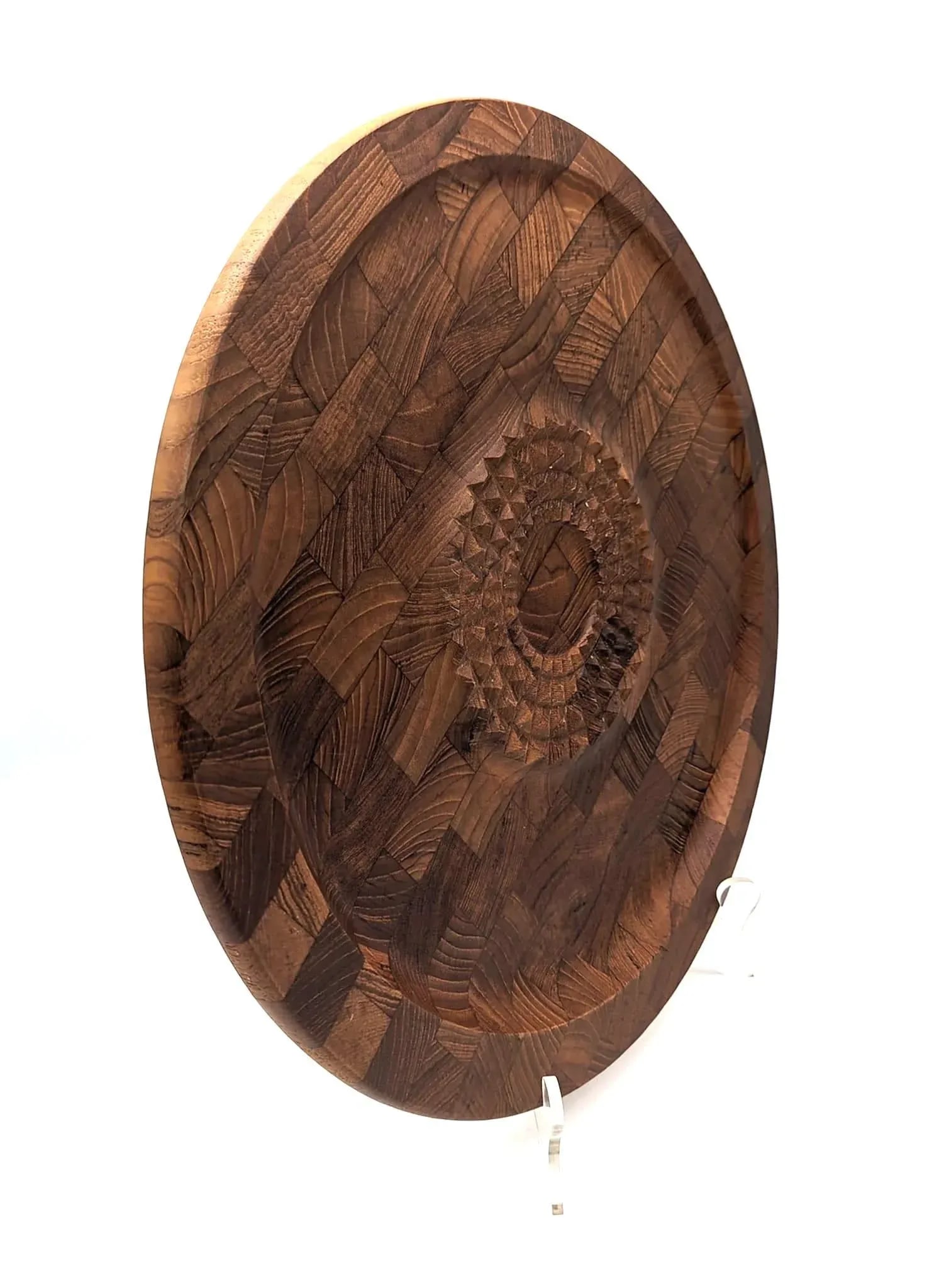 1960s Digsmed Staved Teak Wood Meat Tenderizing and Carving Board - 6