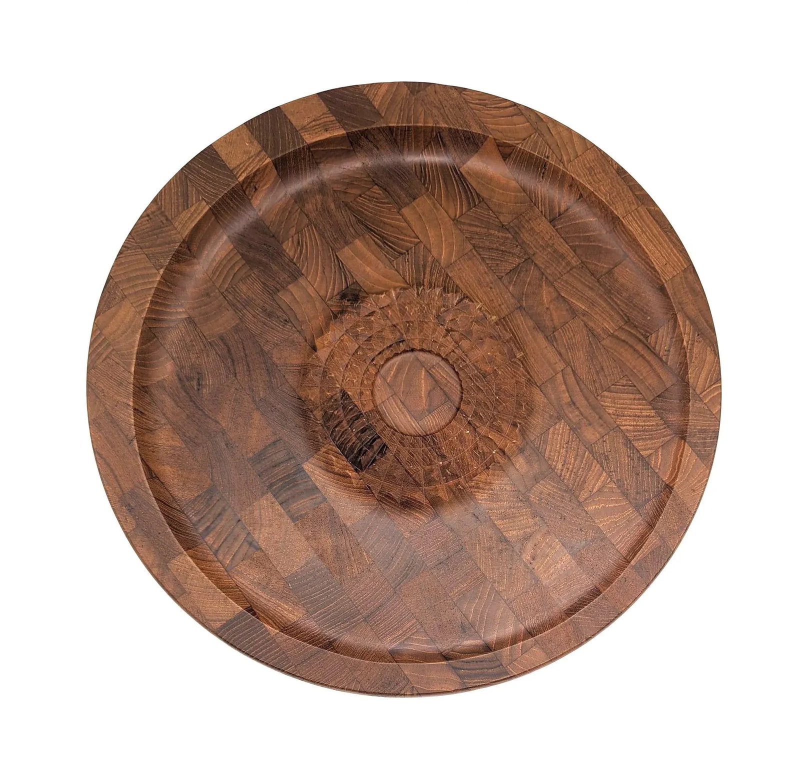 1960s Digsmed Staved Teak Wood Meat Tenderizing and Carving Board - 9
