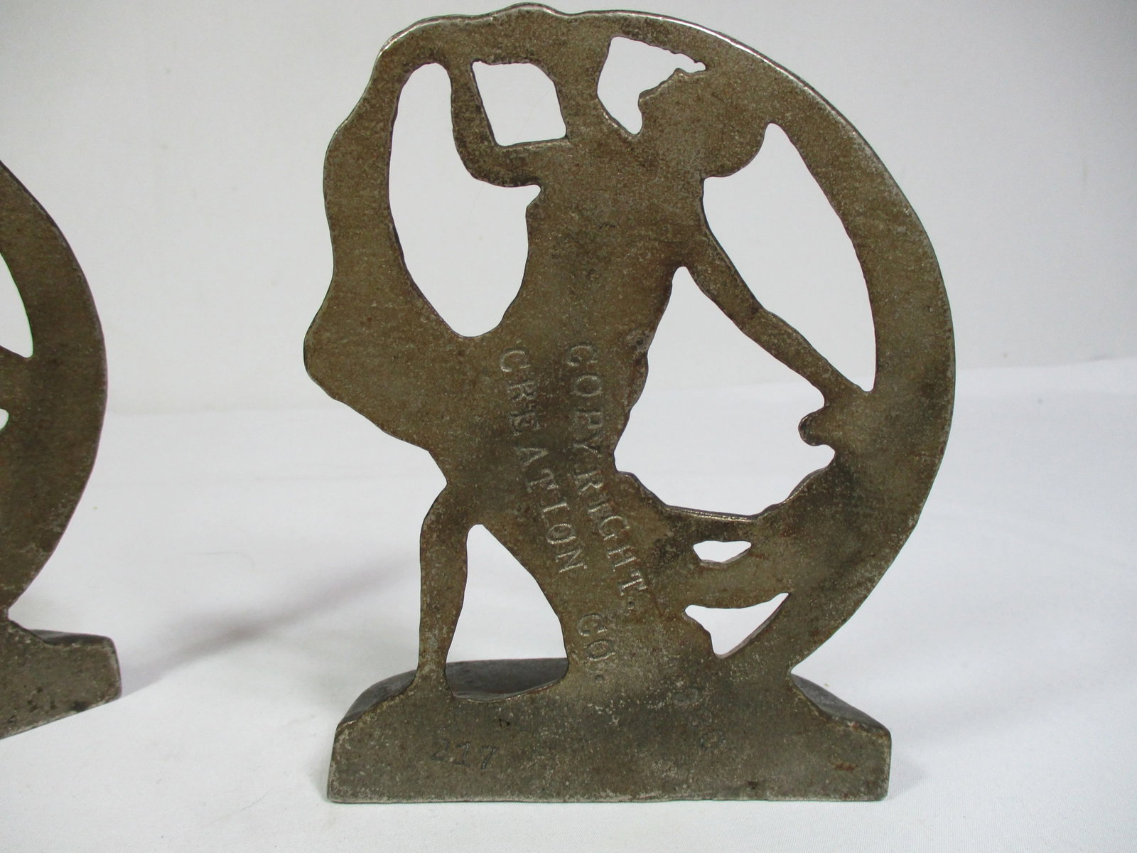 1930s = Art Deco Female Dancing Iron Bookends, Pair - 5