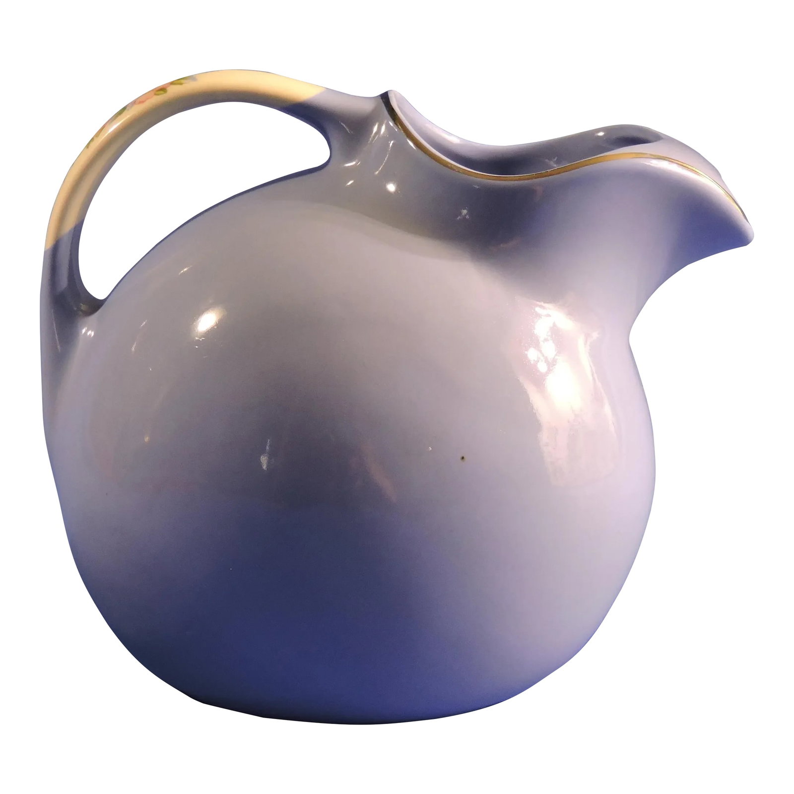 Early MCM Halls Craft Pottery Lemonade Pitcher in Rose Parade: This 64 fluid ounce lemonade pitcher was made by the Hall China Co. and it was made in the United States in East Liverpool, OH. This lemonade pitcher was made in their Rose Parade Pattern that they