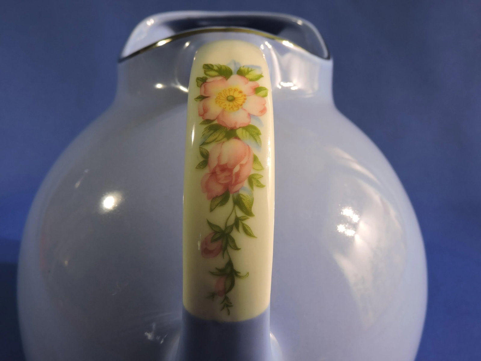 Early MCM Halls Craft Pottery Lemonade Pitcher in Rose Parade - 2