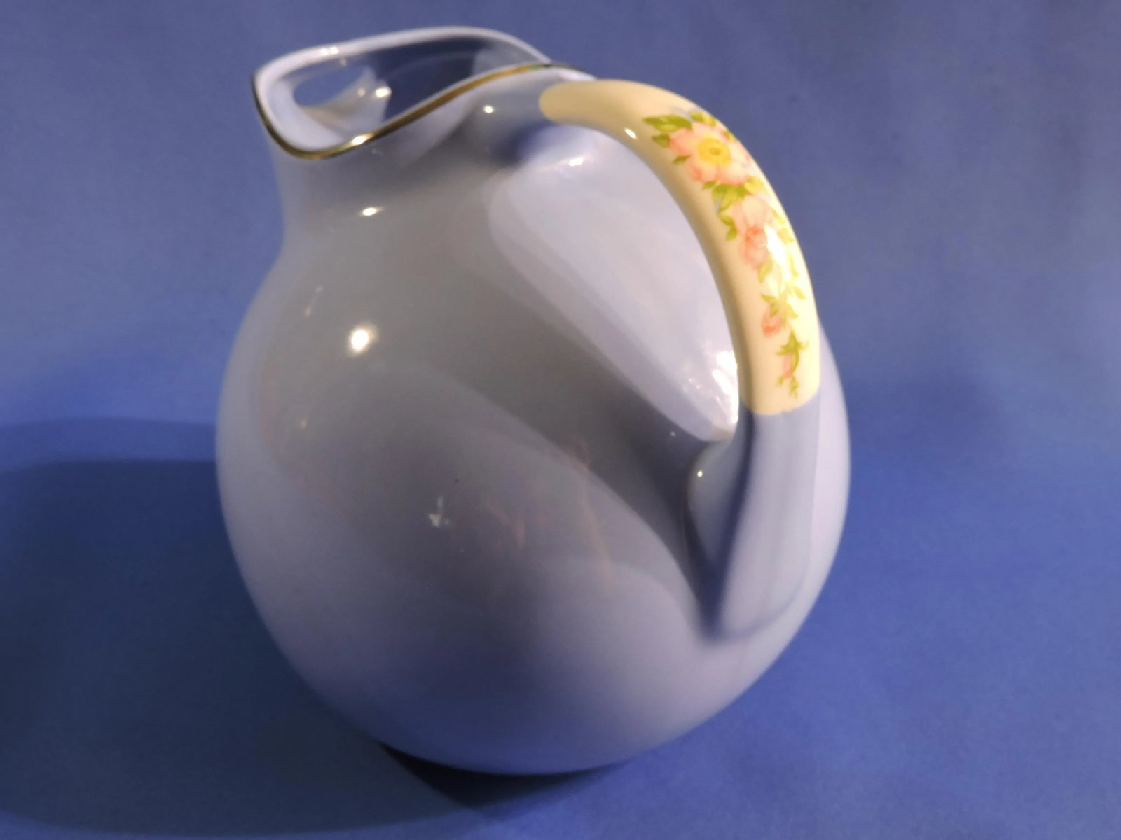 Early MCM Halls Craft Pottery Lemonade Pitcher in Rose Parade - 3